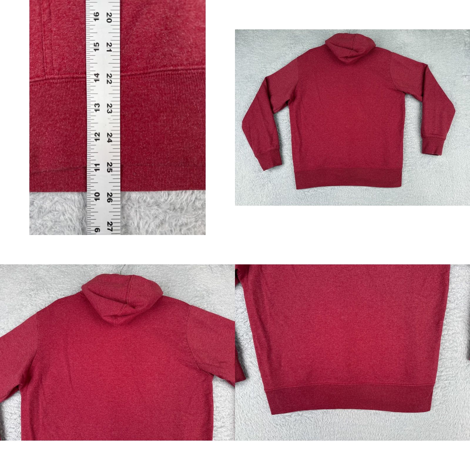 The North Face The North Face Mens Hoodie Pullover Zip Pocket Red Cotton Blend Jersey Size US M / EU 48-50 / 2 - 9 Thumbnail