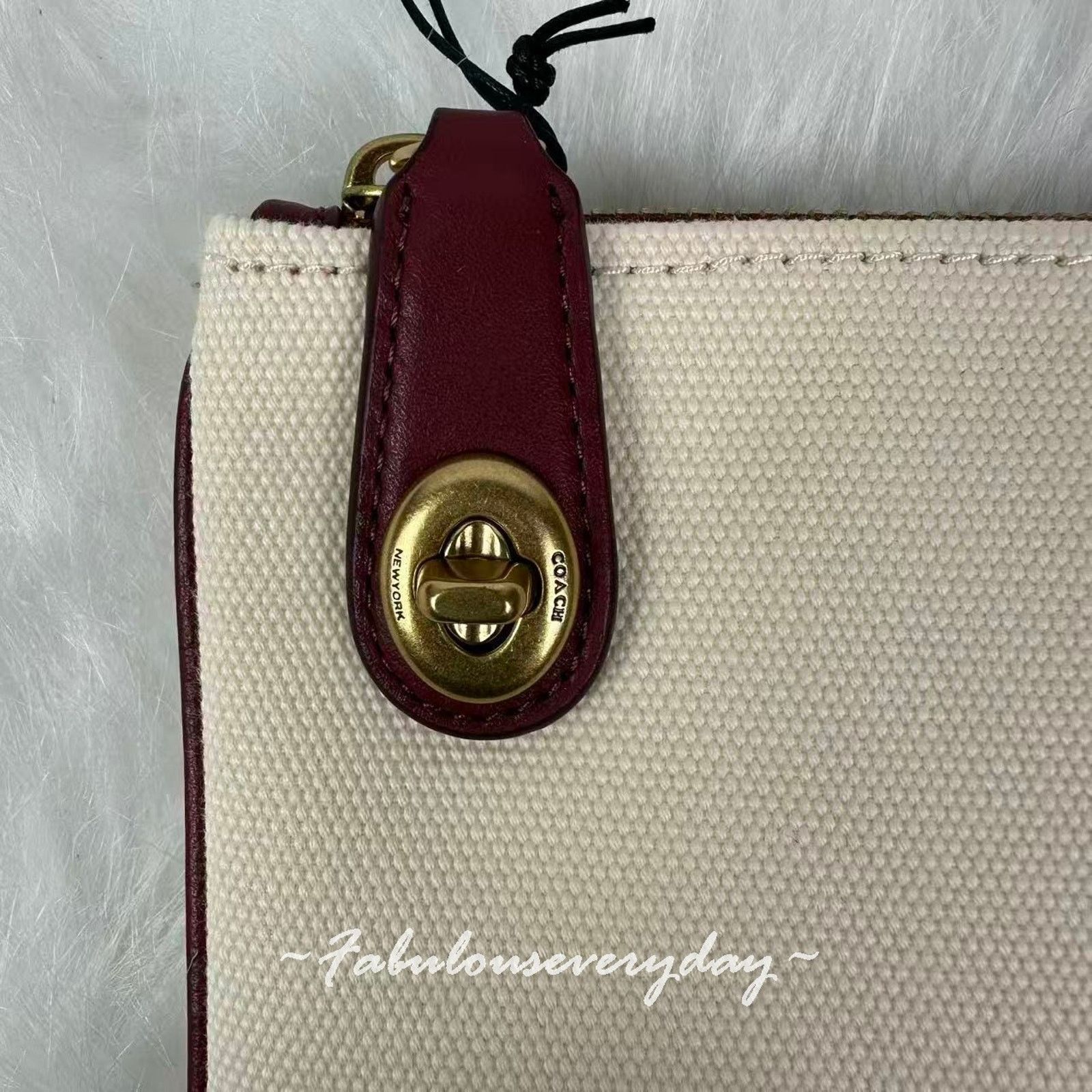 Coach The Coach Coffee Shop Official Pouch Clutch Bag Canvas CS485 Size ONE SIZE - 5 Thumbnail