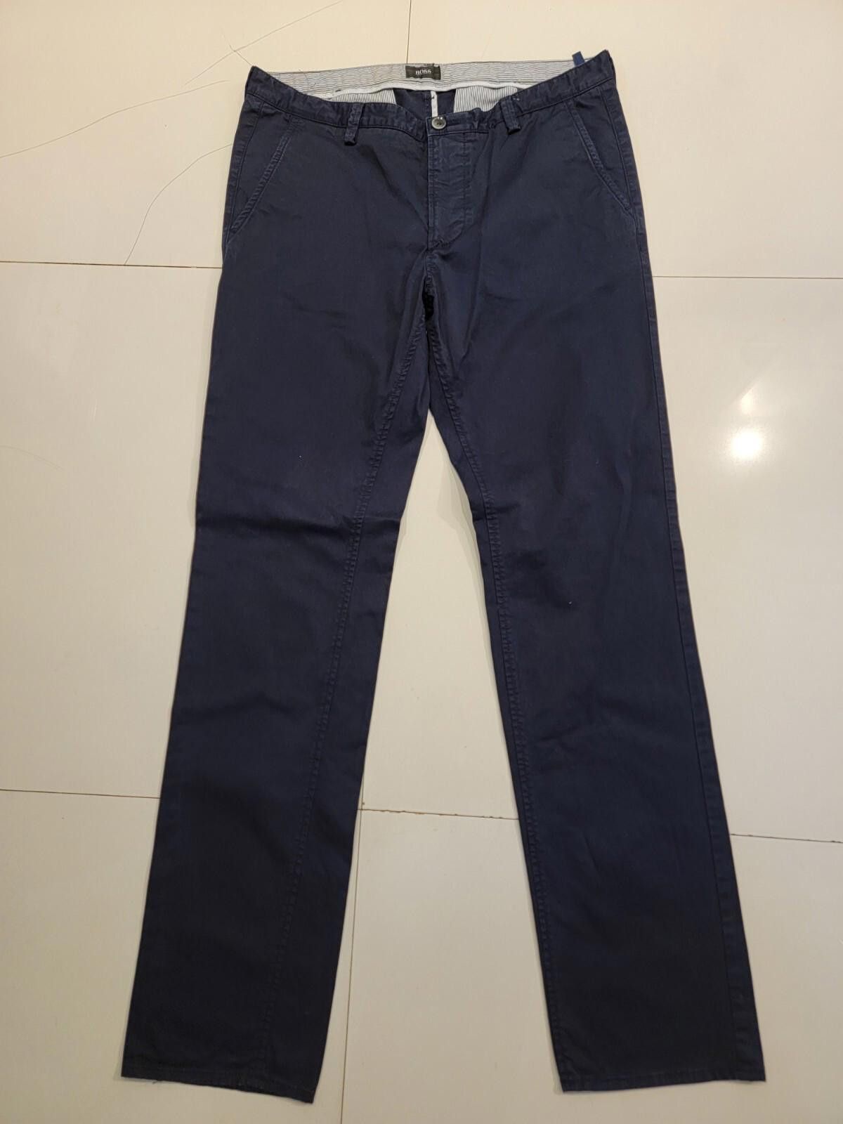 Hugo Boss Boss Men's Chino Pants Slim Fit Blue Dark Blue Size 34 Size US 34 / EU 50 - 1 Thumbnail