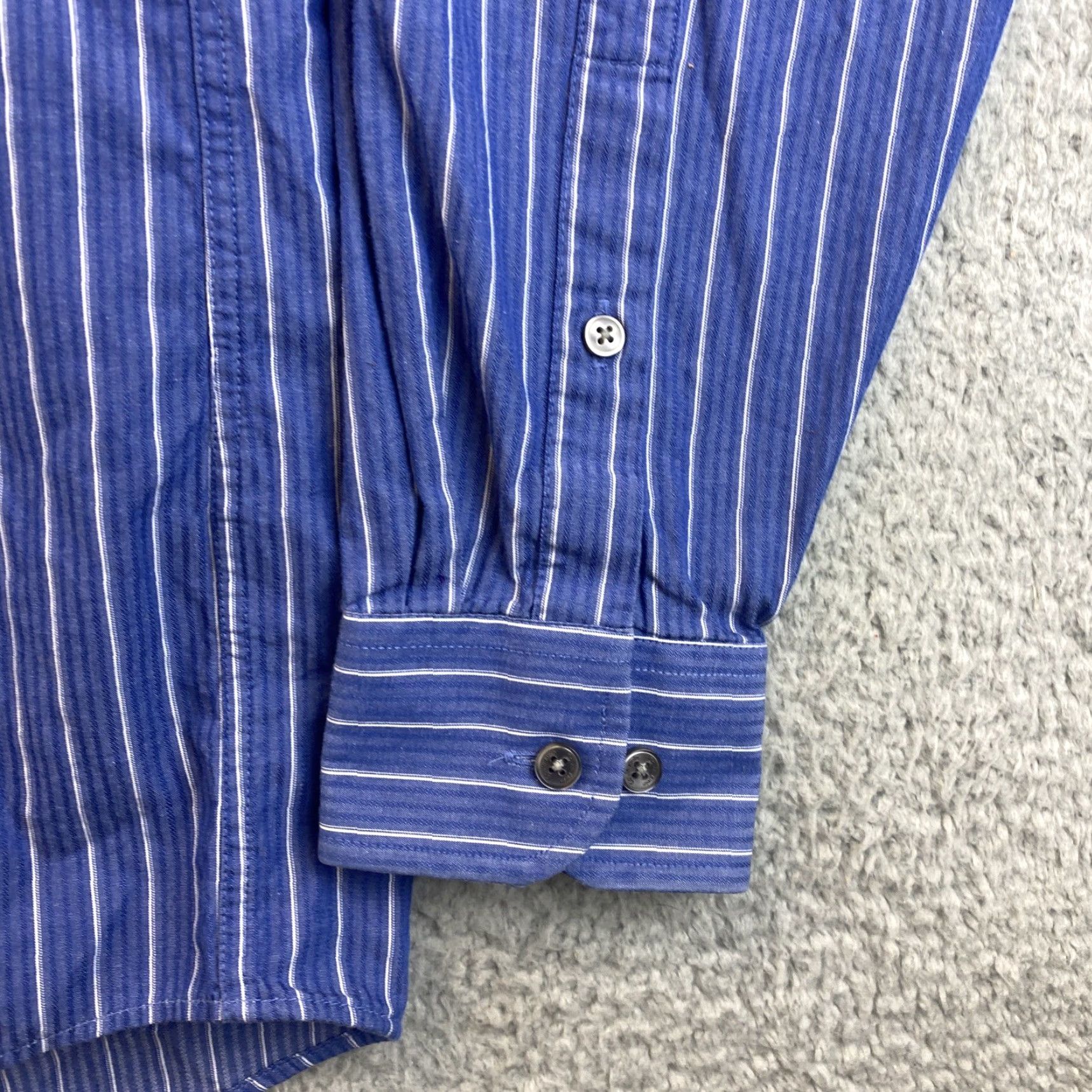 Calvin Klein Calvin Klein Shirt Adult M Blue Button-Up Long Sleeve Slim Fit Mens Shirt 36/37 Regular Cotton 82-54 Size US M / EU 48-50 / 2 - 2 Thumbnail