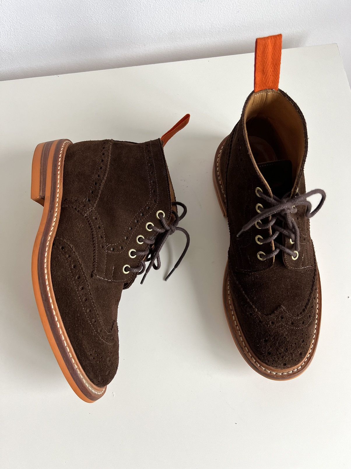Crockett & Jones × John Lobb × Tricker's 🇬🇧Trickers Stow County Suede Boots Size US 7 / EU 40 - 8 Thumbnail