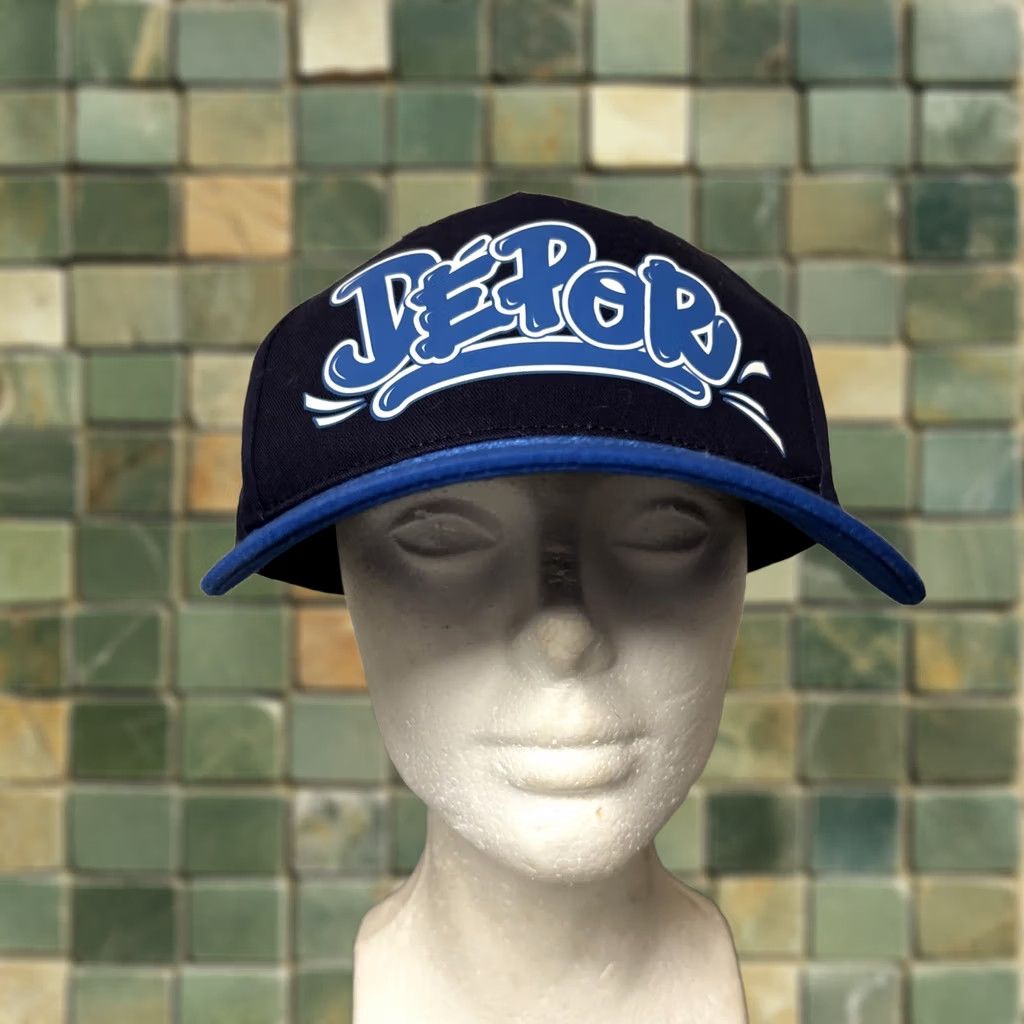 Kappa Kappa Depor Graffiti Style Blue Snapback Hat Adjustable Adult Men One Size Mens Hats Size ONE SIZE - 1 Thumbnail
