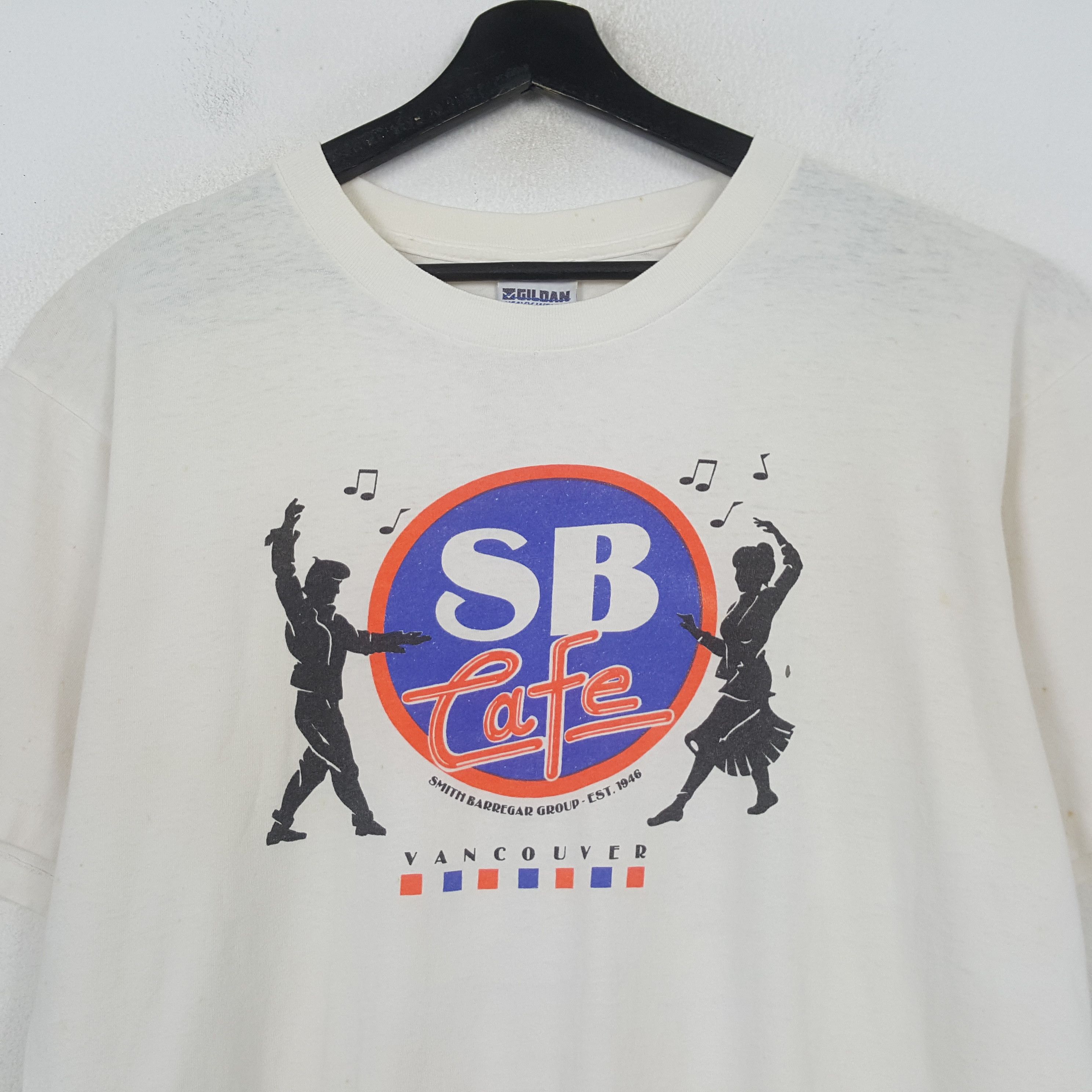 Gildan SB Cafe Promo Style Vintage Tshirt RR30 Size US L / EU 52-54 / 3 - 2 Thumbnail
