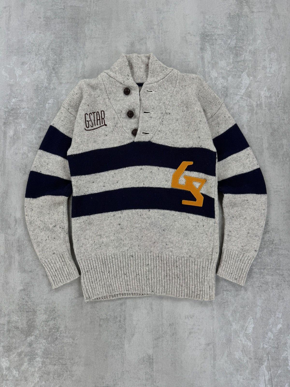 G-Star G-star RAW PIT SHAWL Collar knit l/s sweater Mens size L Size US L / EU 52-54 / 3 - 10 Thumbnail