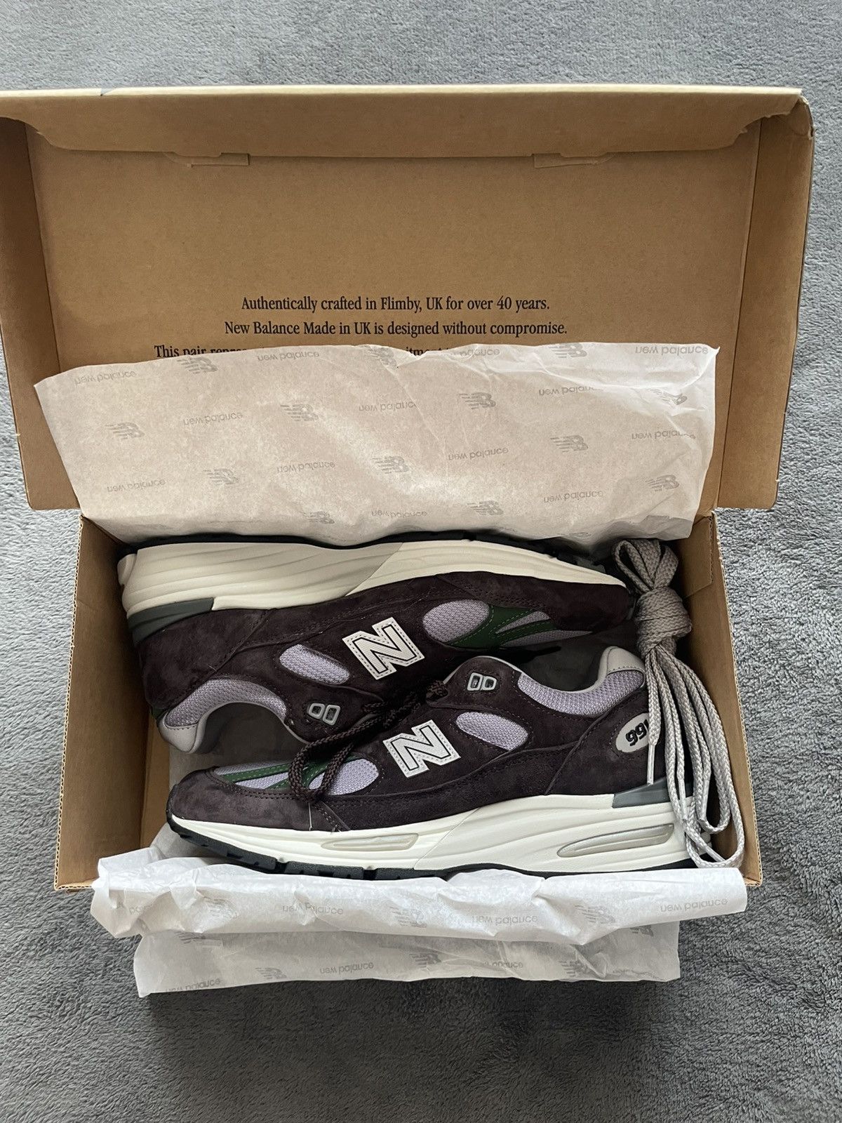 New Balance New Balance 991v2 MiUK brown purple 7.5 Size US 7.5 / IT 37.5 - 8 Thumbnail