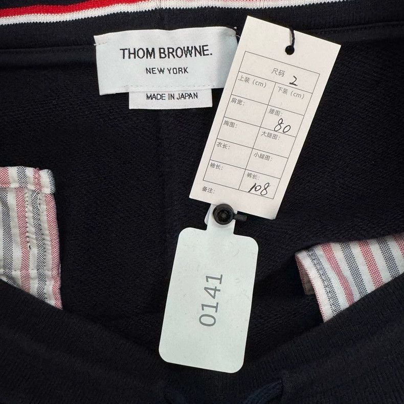 Thom Browne Thom Browne size2 Blue four stripe trousers Size US 26 / EU 42 - 2 Thumbnail