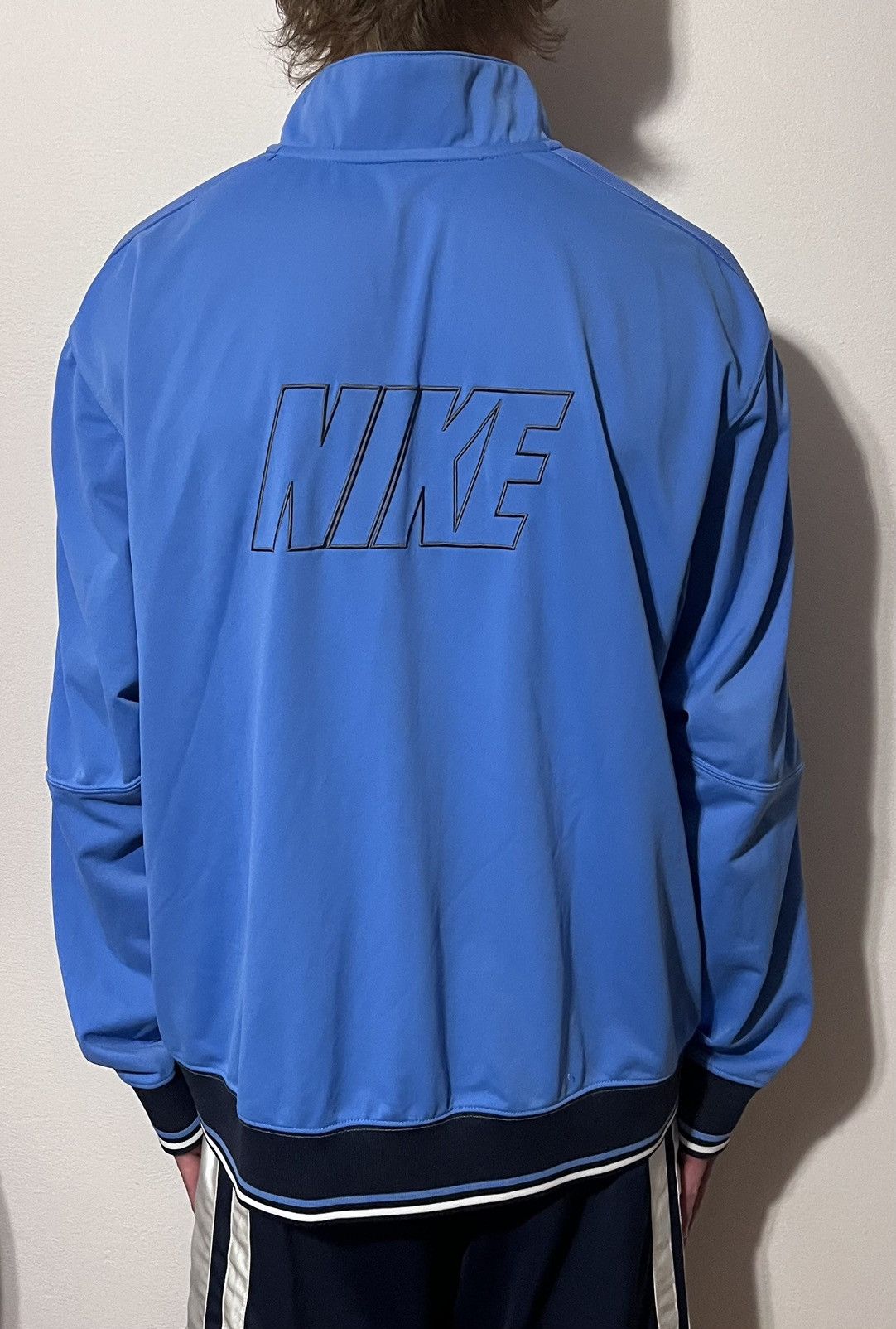 Nike Vintage Nike Track Jacket Blue Zip Up XL Y2K Size US L / EU 52-54 / 3 - 3 Thumbnail