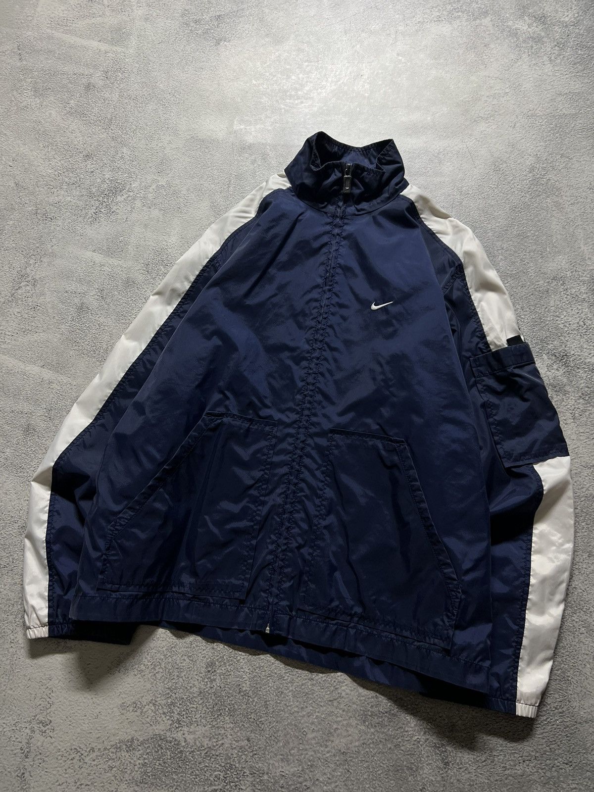 Nike × Vintage Vintage Y2k Nike 💙 Nylon Mini Swoosh Jacket 90’s Size S / US 4 / IT 40 - 1 Thumbnail