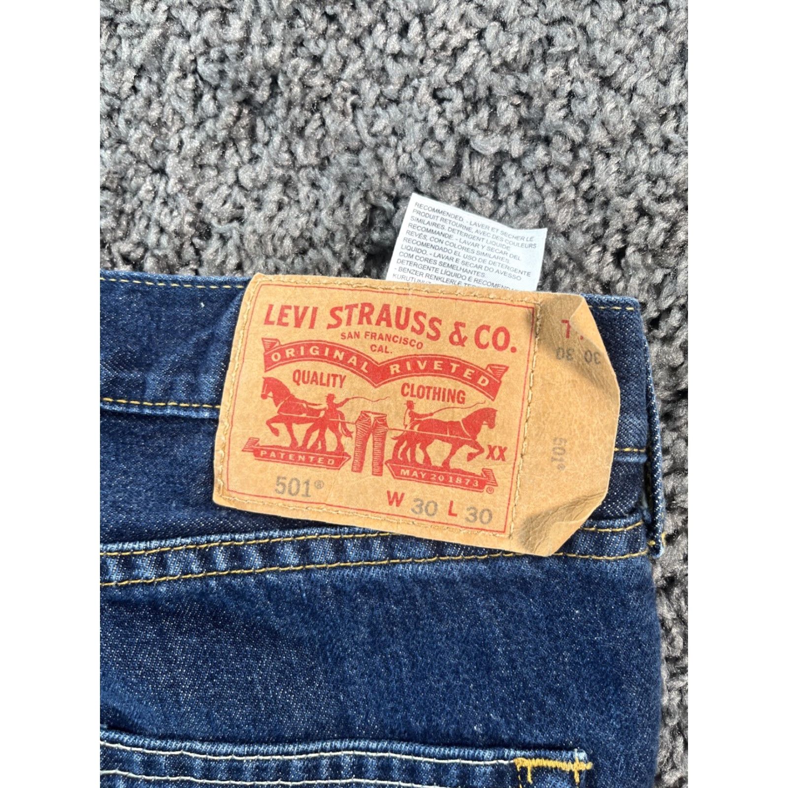 Levi's VINTAGE Levi's 501 Jeans Men 30x30 Straight Denim Blue 90s Cowboy USA Mens Jeans Regular 5-Pocket Size US 30 / EU 46 - 5 Thumbnail
