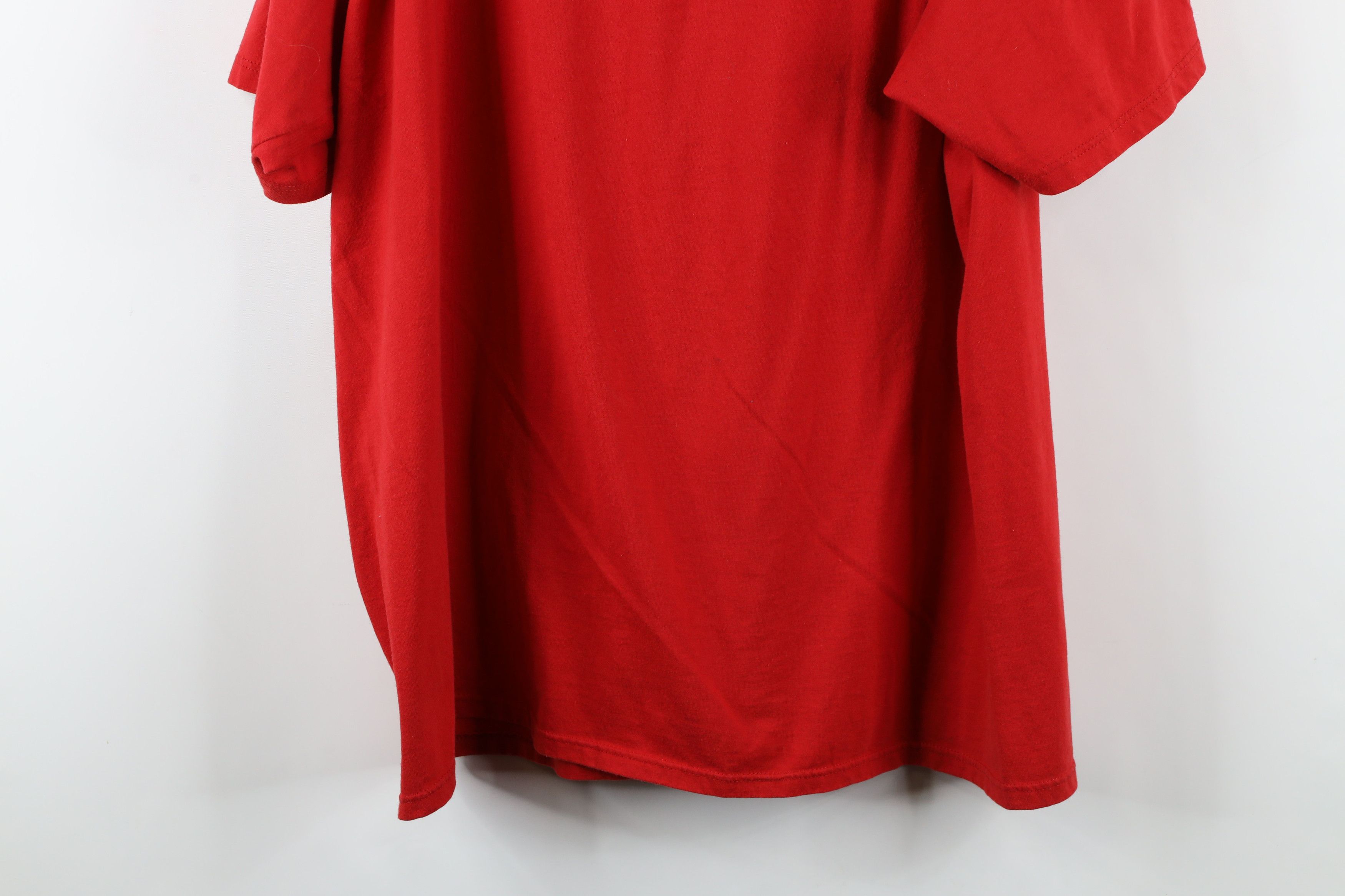 Vintage Vintage 90s Streetwear Blank Short Sleeve T-Shirt Red USA Size US XXL / EU 58 / 5 - 12 Thumbnail