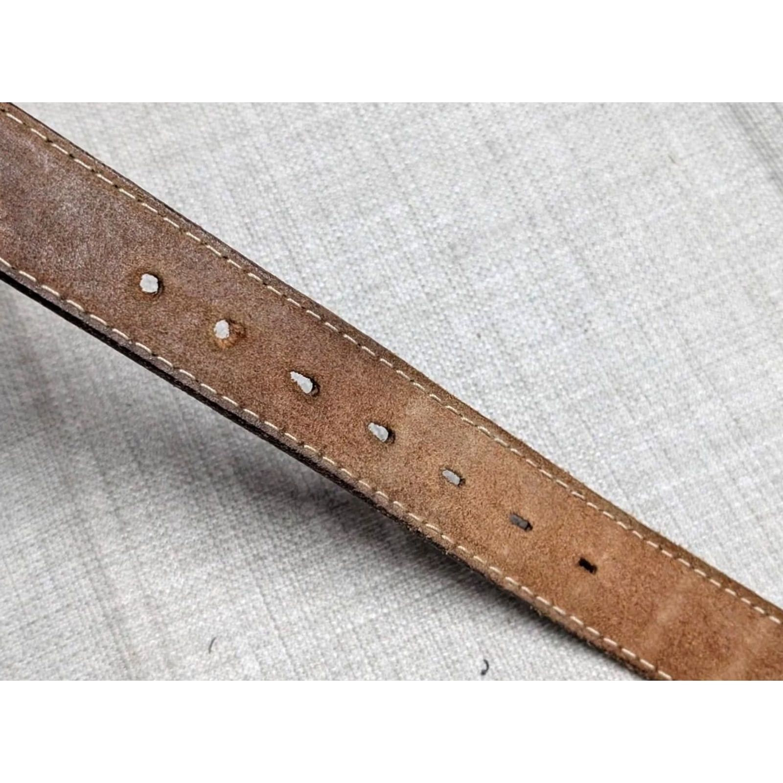 Vintage VINTAGE western belt Belt Women 28 brown Tooled SANDY named buckle Western Belt Size ONE SIZE - 7 Thumbnail