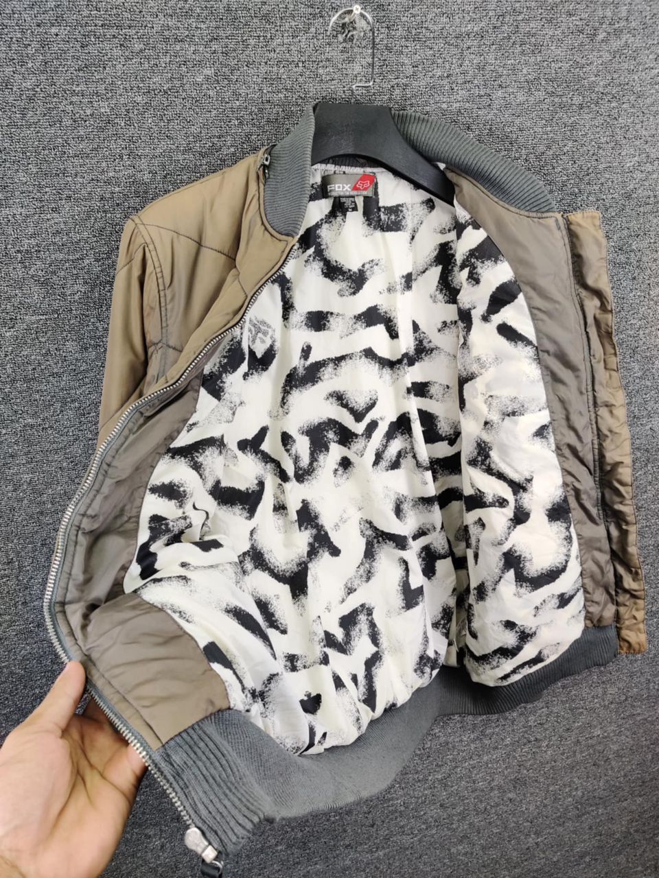 Fox Racing Vintage Fox Racing Sun Faded Quilted Bomber Jacket Size US M / EU 48-50 / 2 - 7 Thumbnail