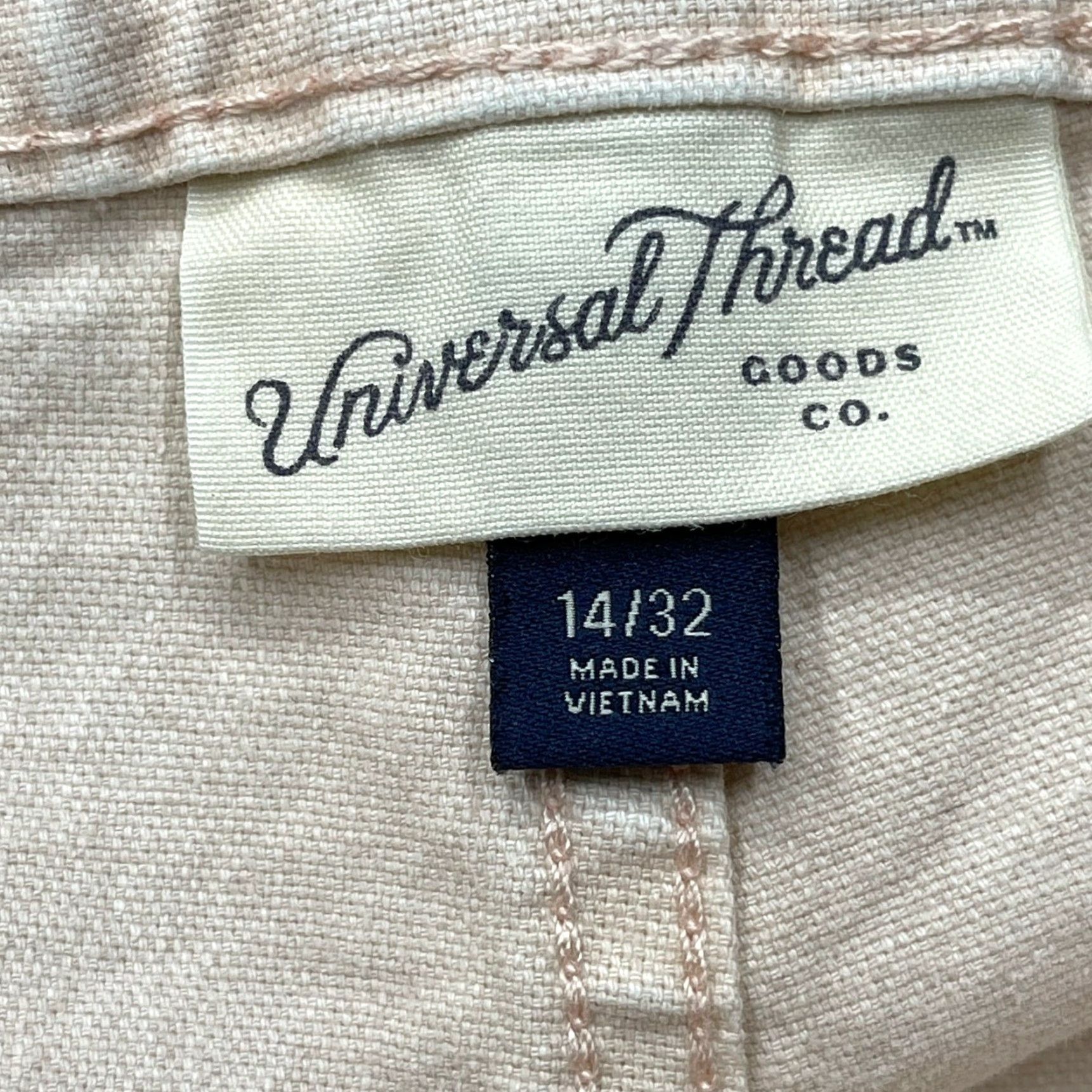 Vintage Universal Thread Jeans Womens 14 Cropped High Rise Pink Cotton Blend 5-Pocket Design Belt Loops Zipper Vintage? No Size 36" / US 14 / IT 50 - 3 Thumbnail