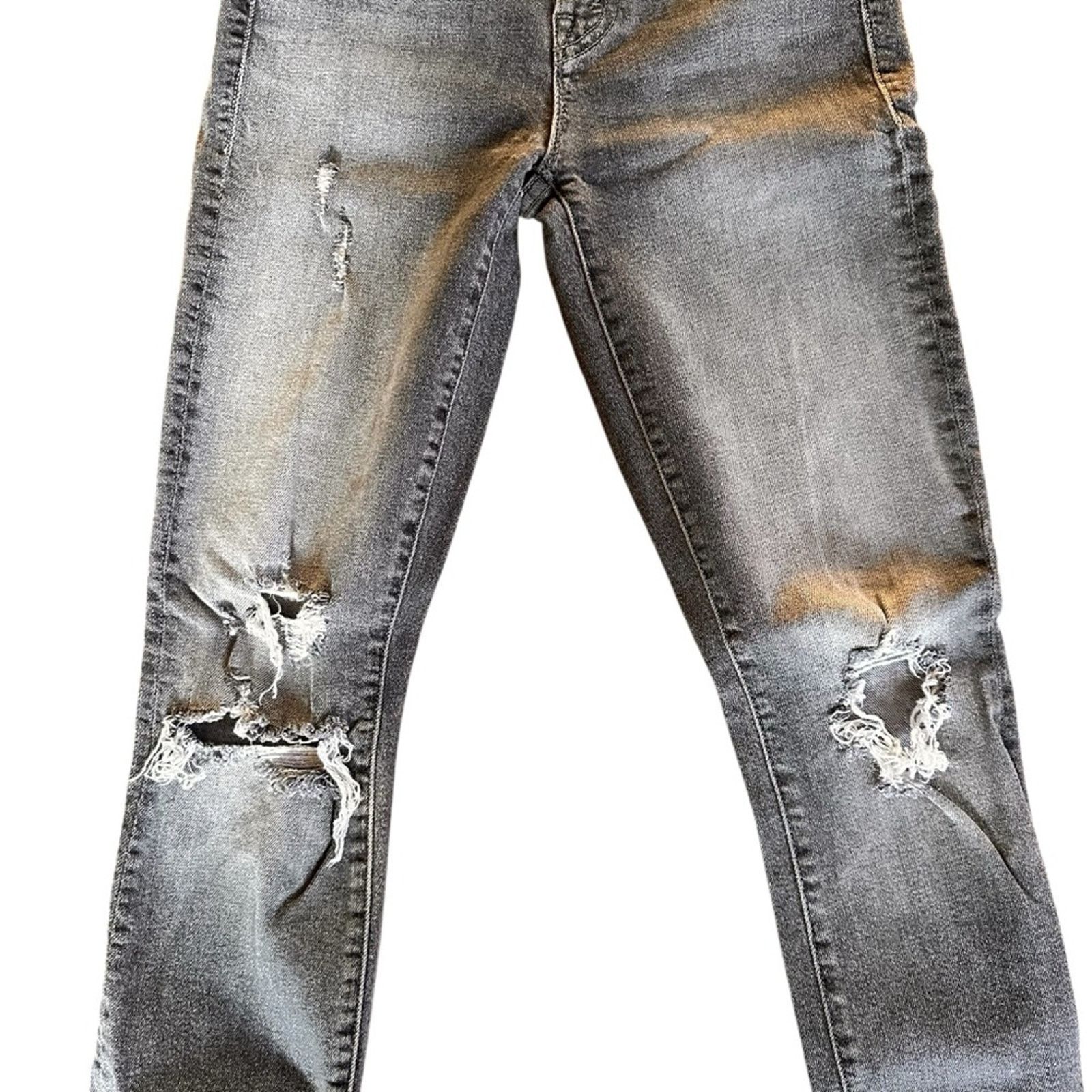 MOTHER MOTHER High Waisted Looker Ankle Chew Jeans - Size 24 Size 24" / US 00 / IT 34 - 7 Thumbnail