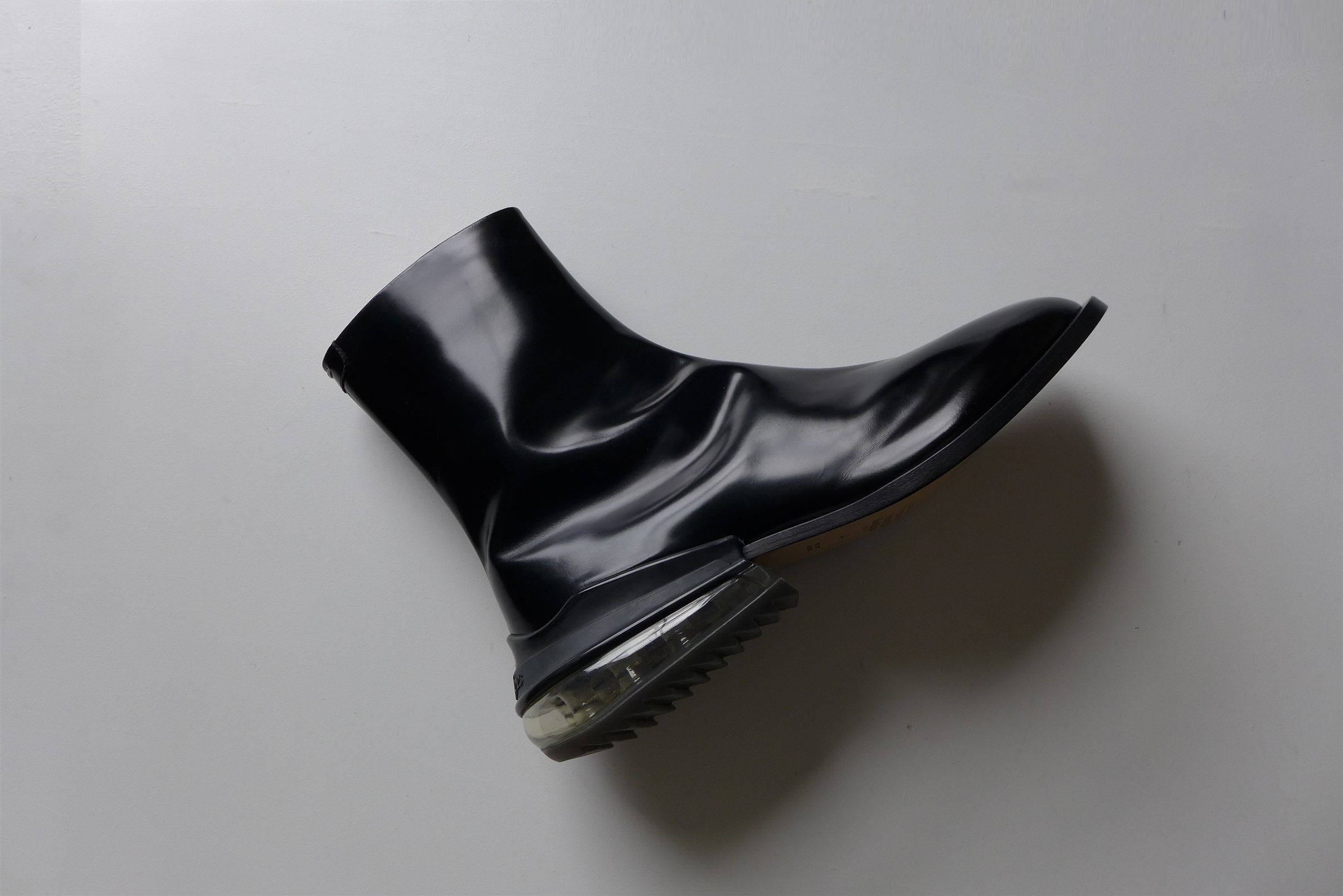 Maison Margiela Margiela Tabi Airbag Heel Boots - Black Polished Leather Size US 11 / EU 44 - 9 Thumbnail