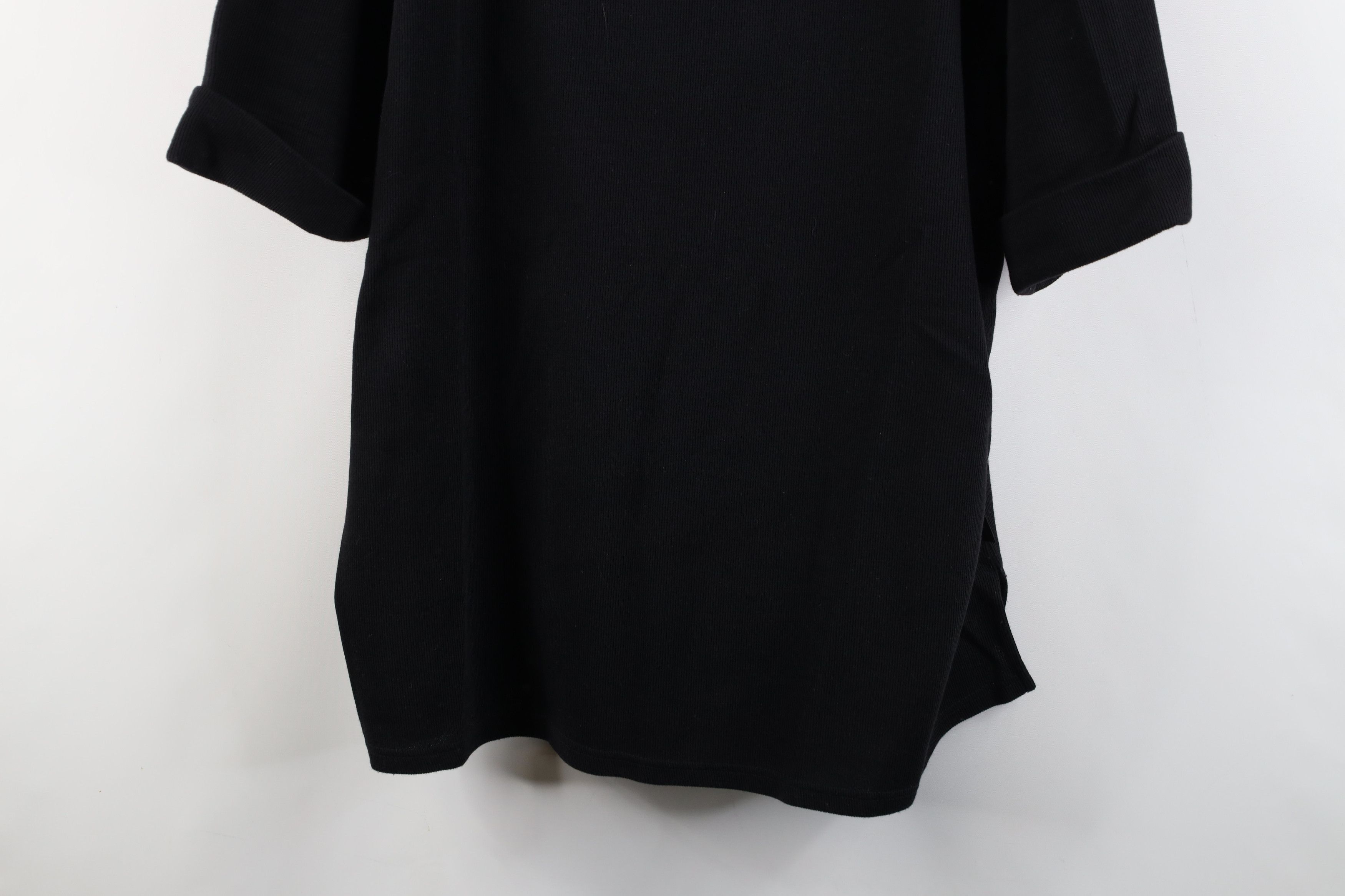 Express × Vintage Vintage 90s Express Blank Baggy Thermal Ribbed Knit T-Shirt Size L / US 10 / IT 46 - 3 Thumbnail