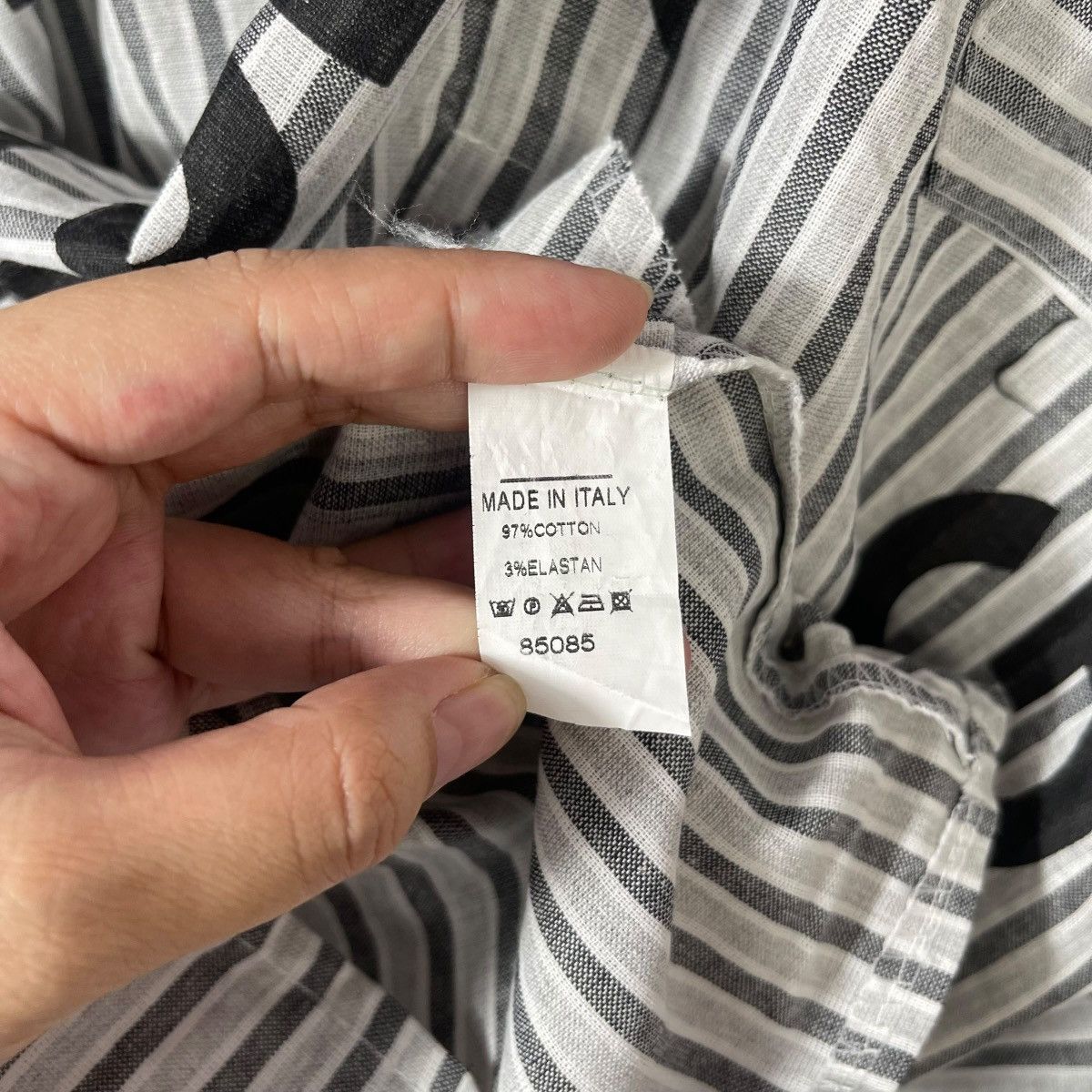 Vintage Zeta Otto Typography Stripe Oversized Shirt Italian Designer Size ONE SIZE - 7 Thumbnail