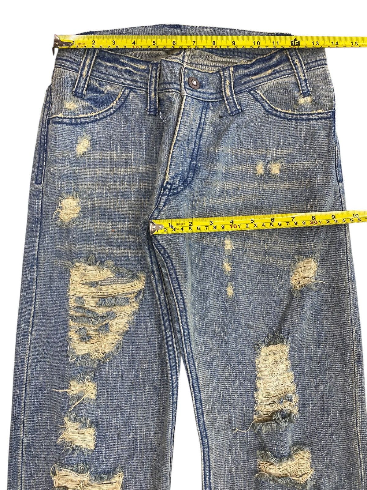 Japanese Brand Japanese Brand Acid Blue Wash Style Distressed Jeans Size US 27 - 5 Thumbnail
