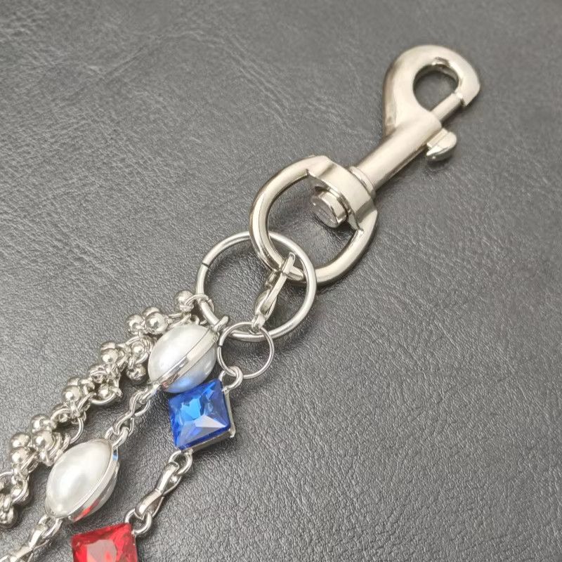 Jewelry Delicate Color Rhinestone Three Layers Pearl Pants Chain Size ONE SIZE - 8 Thumbnail