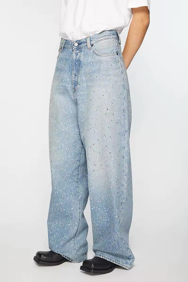 Jean Design High Street Diamond Baggy Retro Pants Jeans Size US 32 / EU 48 - 2 Thumbnail