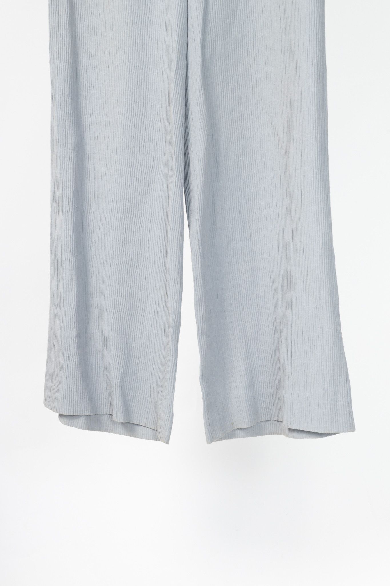 Armani Collezioni Armani Collezioni Cotton/Linen-Blend Wide-Leg Trousers Size 28" / US 6 / IT 42 - 5 Thumbnail