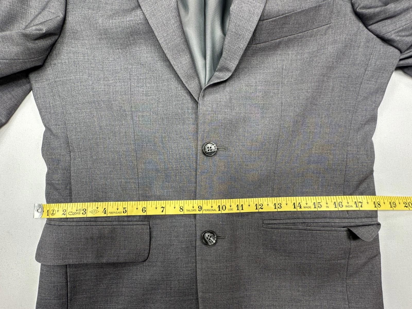 Pronto Uomo Pronto Uomo Slim Fit Suit Jacket Gray 36 Regular 30 Waist Size 36R - 7 Thumbnail