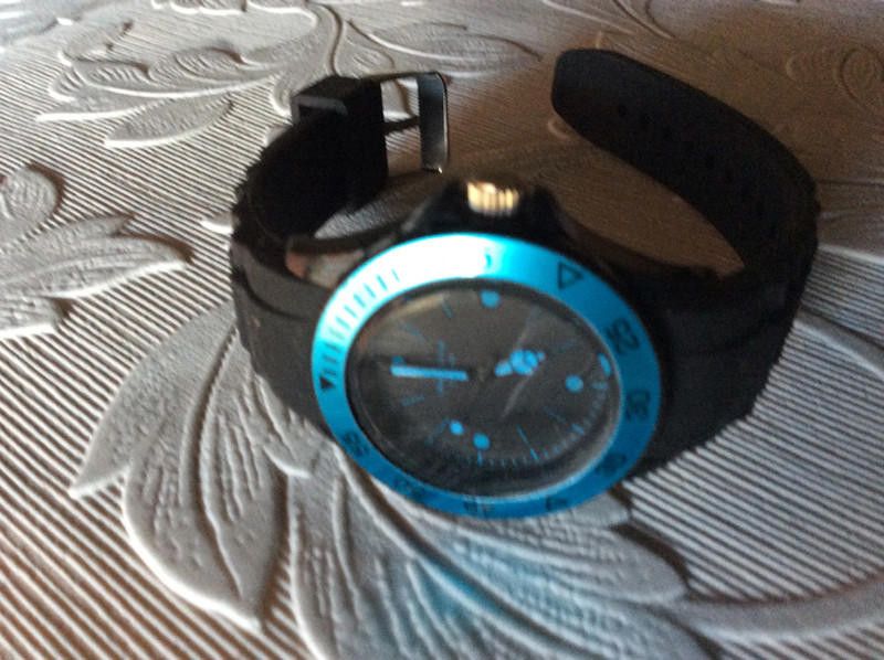 Designer Identity London watch with blue and black rubber strap watch Size ONE SIZE - 11 Thumbnail