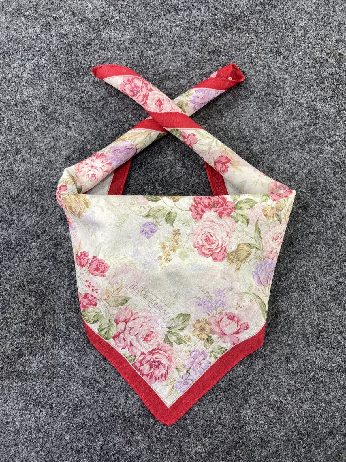 Vintage × Yves Saint Laurent Yves Saint Laurent Floral Handkerchiefs / Neckerchief B001 Size ONE SIZE - 1 Thumbnail