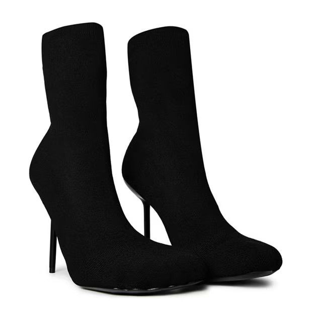 Balenciaga o1g2r1mq0924 Anatomic Heeled Boots in Black Size US 7 / IT 37 - 3 Thumbnail