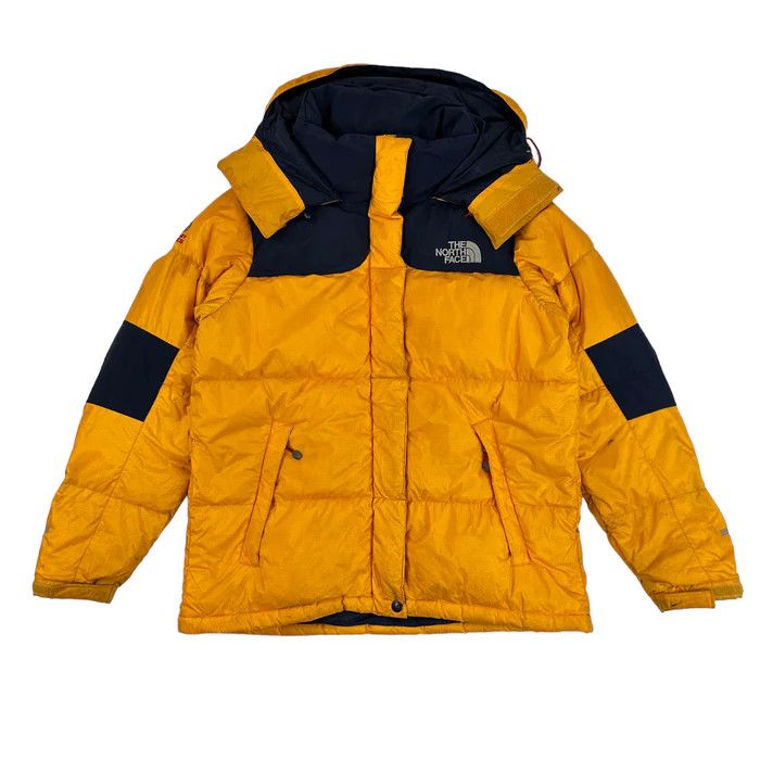 Image of Vintage North Face Summit Series Puffer Jacket Yellow, Men's (Size Small)