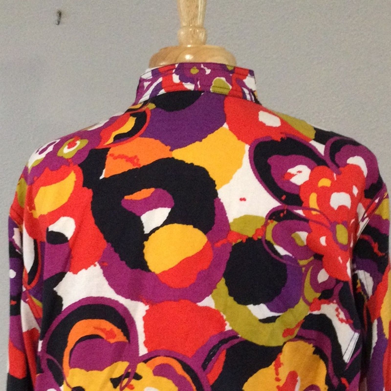 Other Ruby Rd Multicolor Button Front Pockets Linen Blend Shirt 18 Size XXL / US 16-18 / IT 52-54 - 9 Thumbnail
