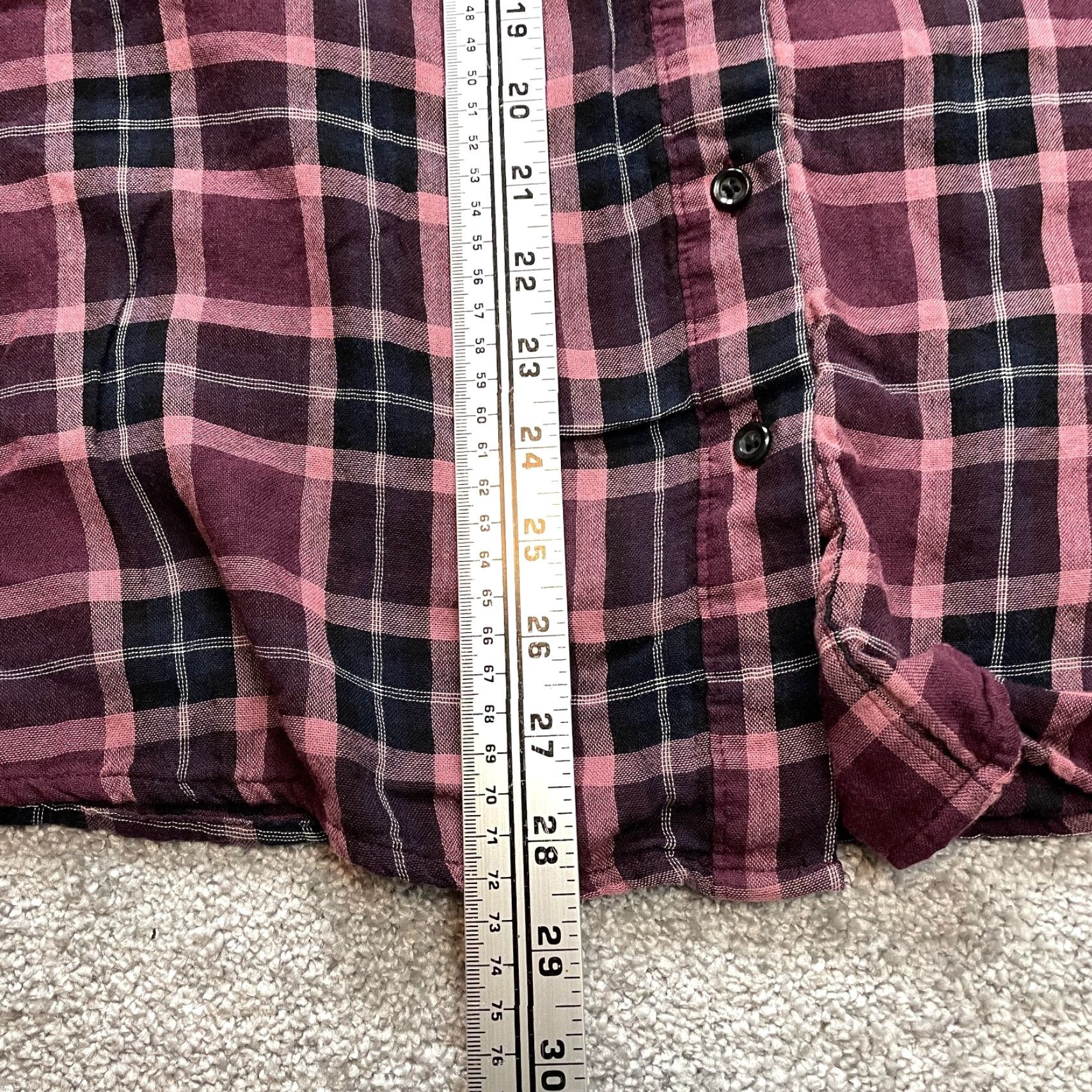 Vintage Lane Bryant Button Up Shirt Womens 18/20 Red Plaid Long Sleeve Cotton Soft Top Shirt Womens Red Plaid Long Sleeve Button-Up Size XXL / US 16-18 / IT 52-54 - 7 Thumbnail