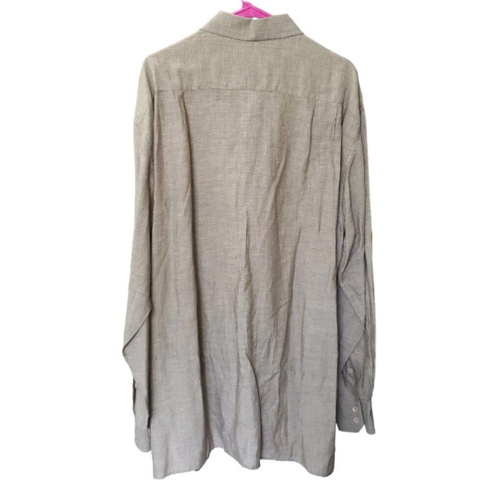 Ermenegildo Zegna CT1537 Ermenegildo Zegna Men's Long Sleeve Dress Shirt XL Size 44R - 3 Thumbnail