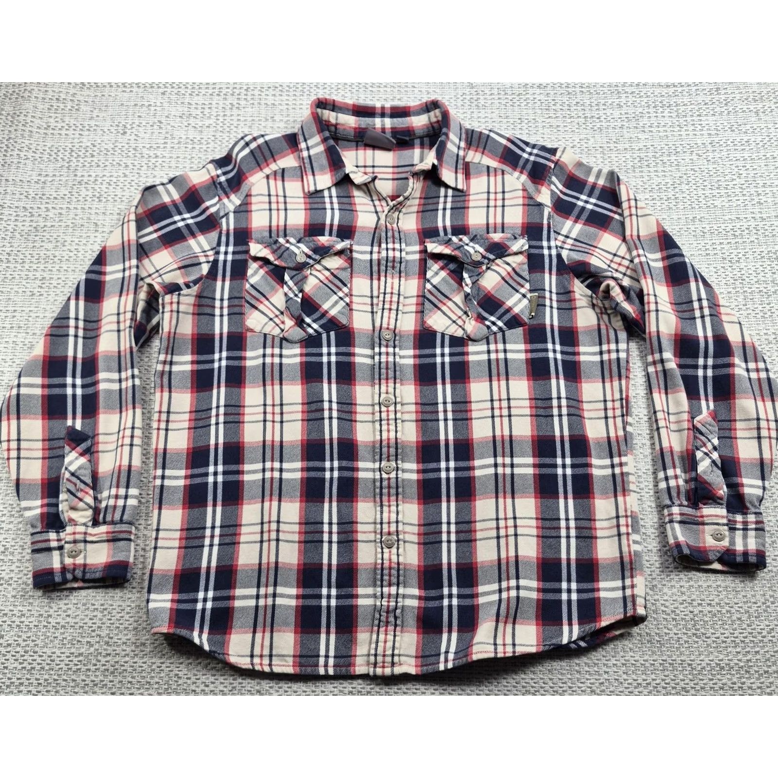 Merrell Merrell Button Up Flannel Shirt Mens M Plaid Long Sleeve Multicolor Patrotic USA Western 90s California Outdoor Patriotic Shirt Size US M / EU 48-50 / 2 - 3 Thumbnail