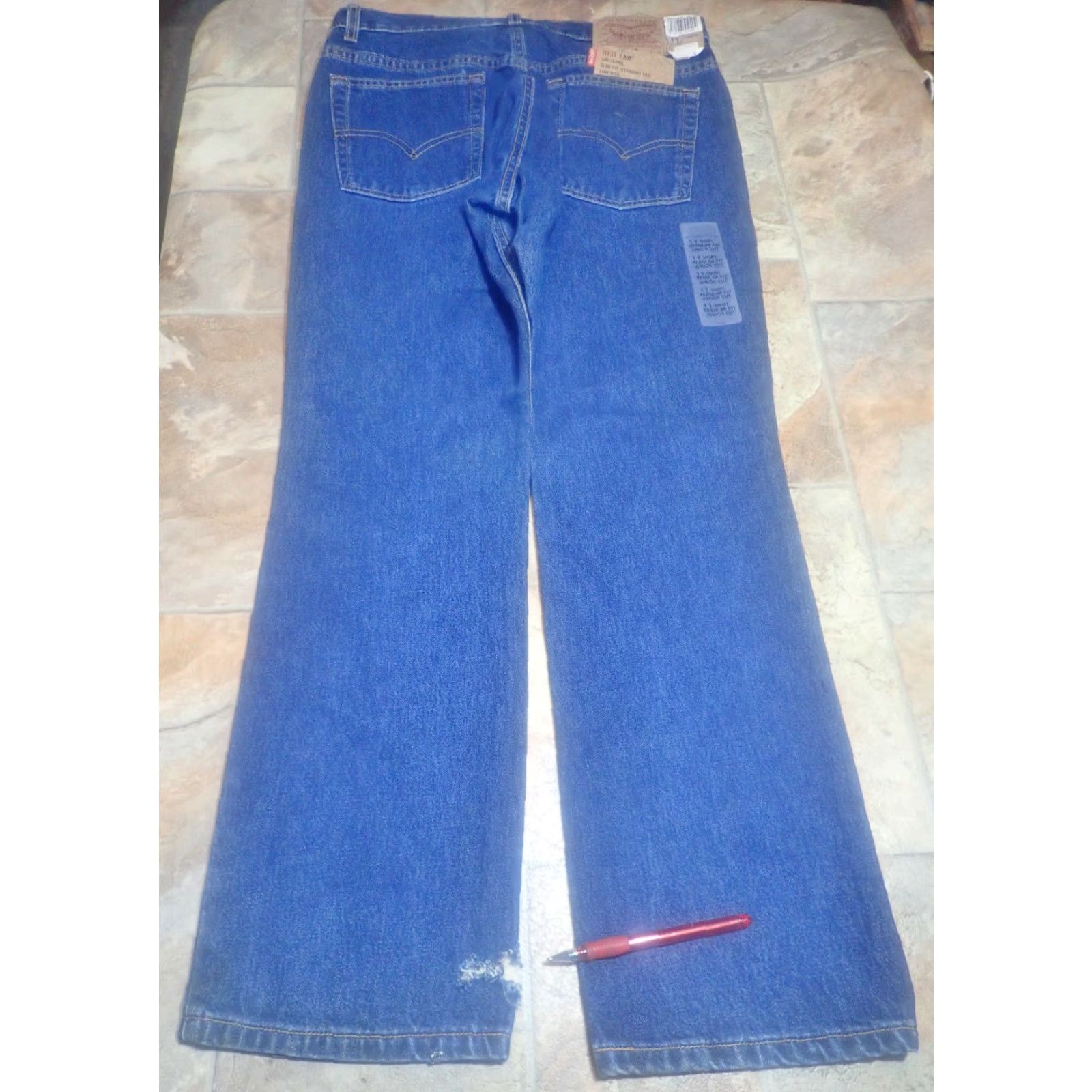 Vintage VINTAGE Levi's 505 Slim Fit Straight Leg Jeans Womens Size 11 (32x29) 2000s Y2K USA Dark Wash Distressed Size 32" / US 10 / IT 46 - 2 Thumbnail
