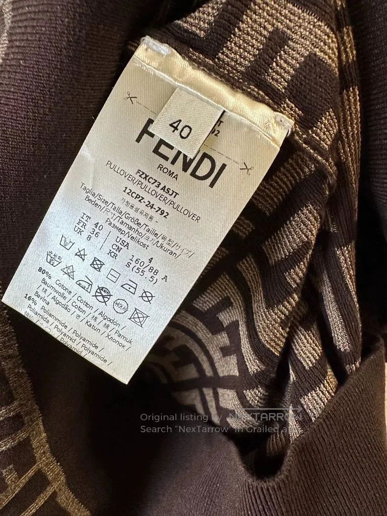 Fendi FENDI FF Monogram Turtleneck Sweater. Size US M / EU 48-50 / 2 - 2 Thumbnail