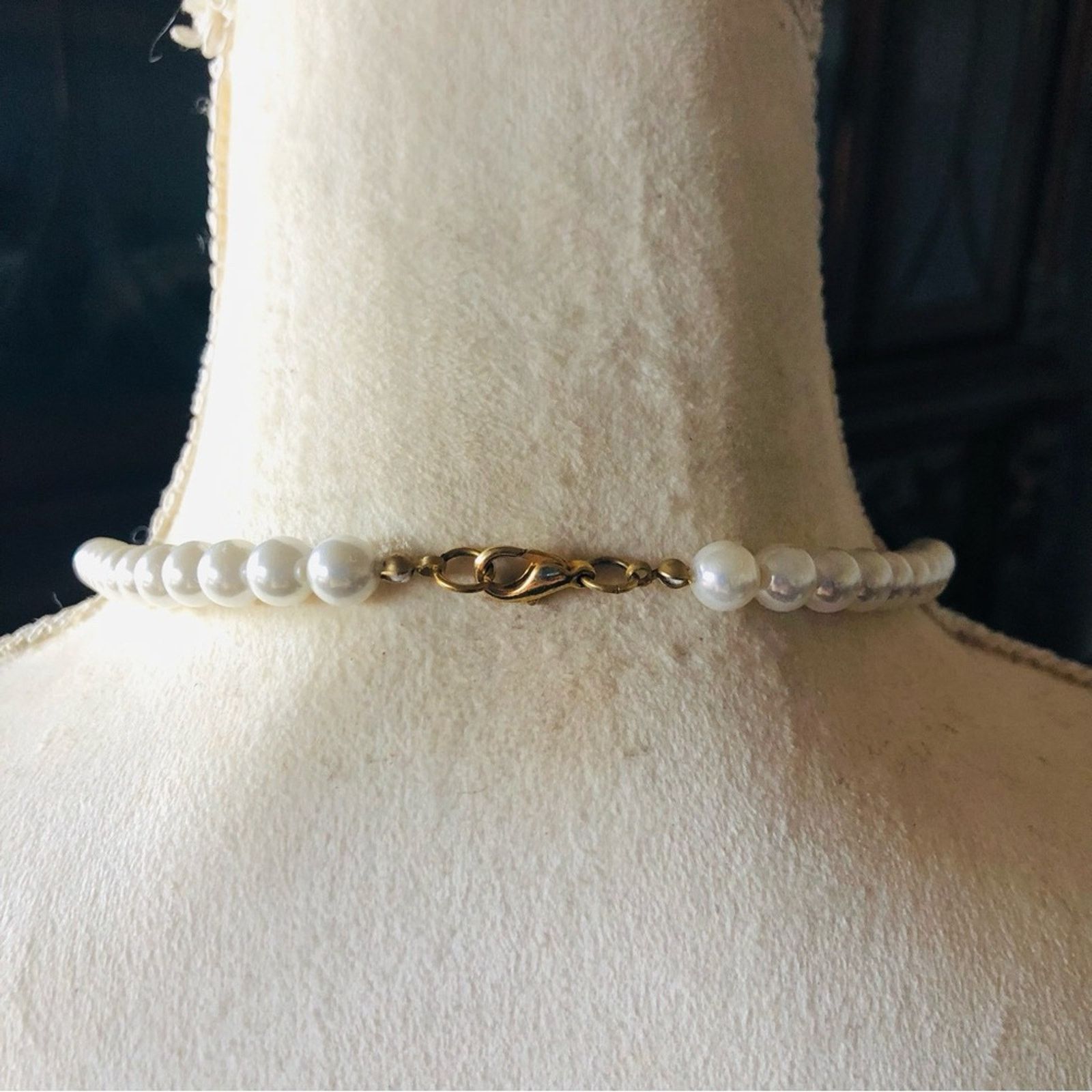 Jewelry Modern classic white glass pearl bead necklace Size ONE SIZE - 7 Thumbnail