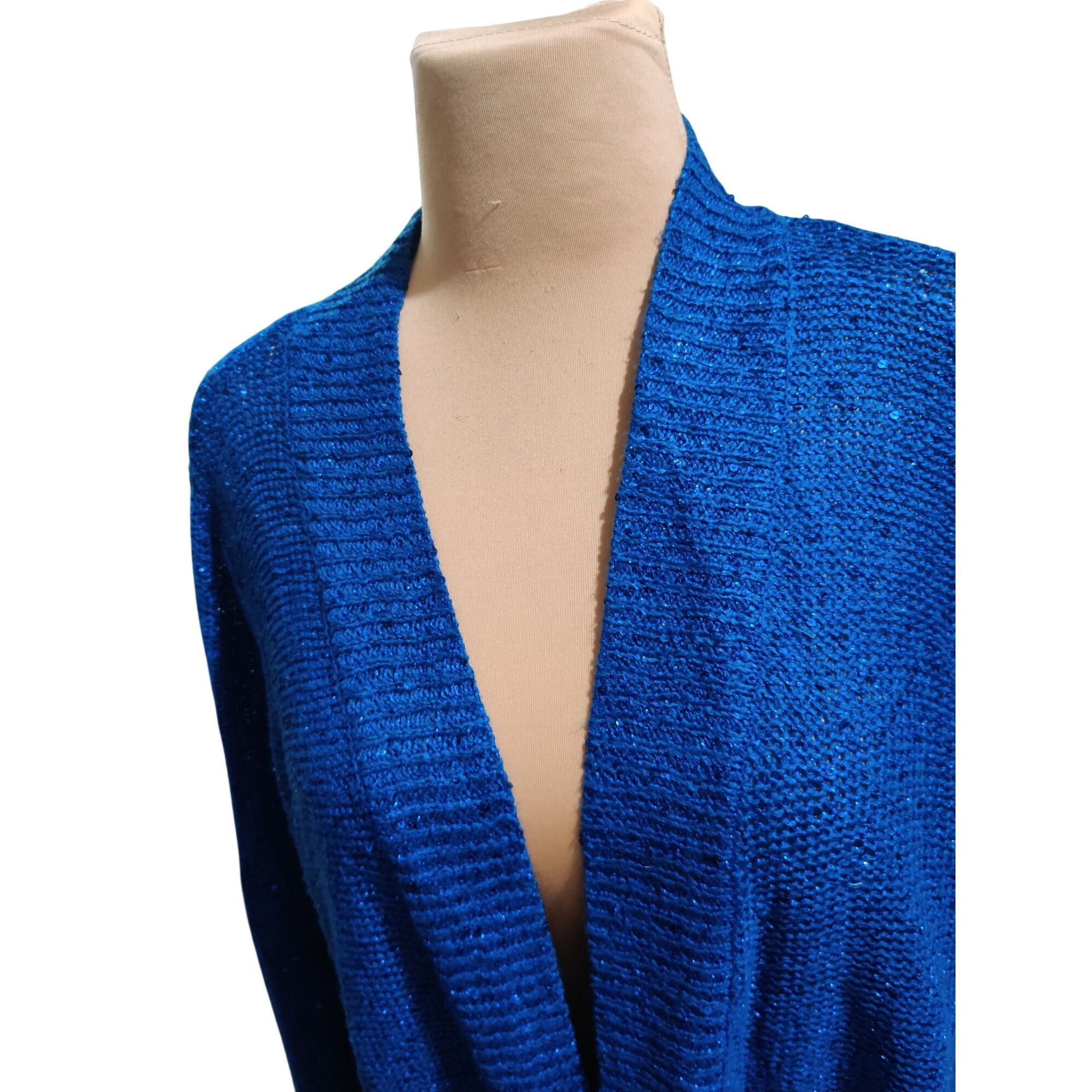 Other White Stag XXL 20 Womens Plus Size Sweater Blue Sequin Knit Size XXL / US 16-18 / IT 52-54 - 2 Thumbnail