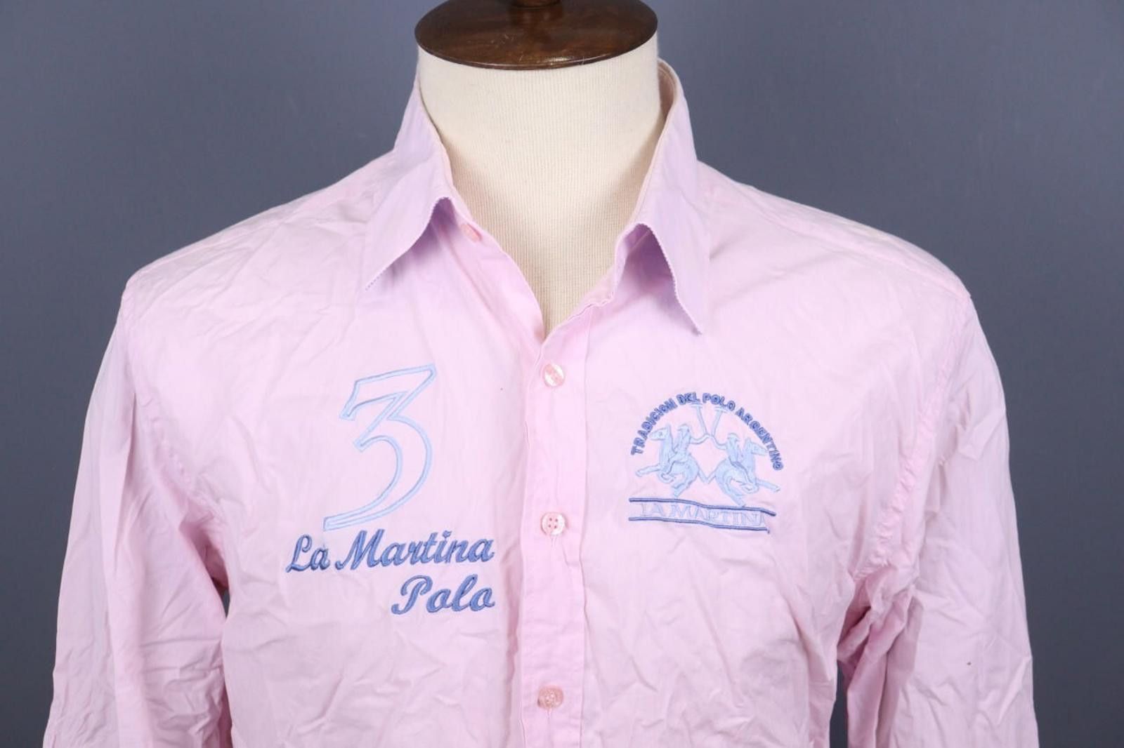 La Martina La Martina Buenos Aires Pink Polo #3 Button Shirt Size XXL Size US XXL / EU 58 / 5 - 4 Thumbnail