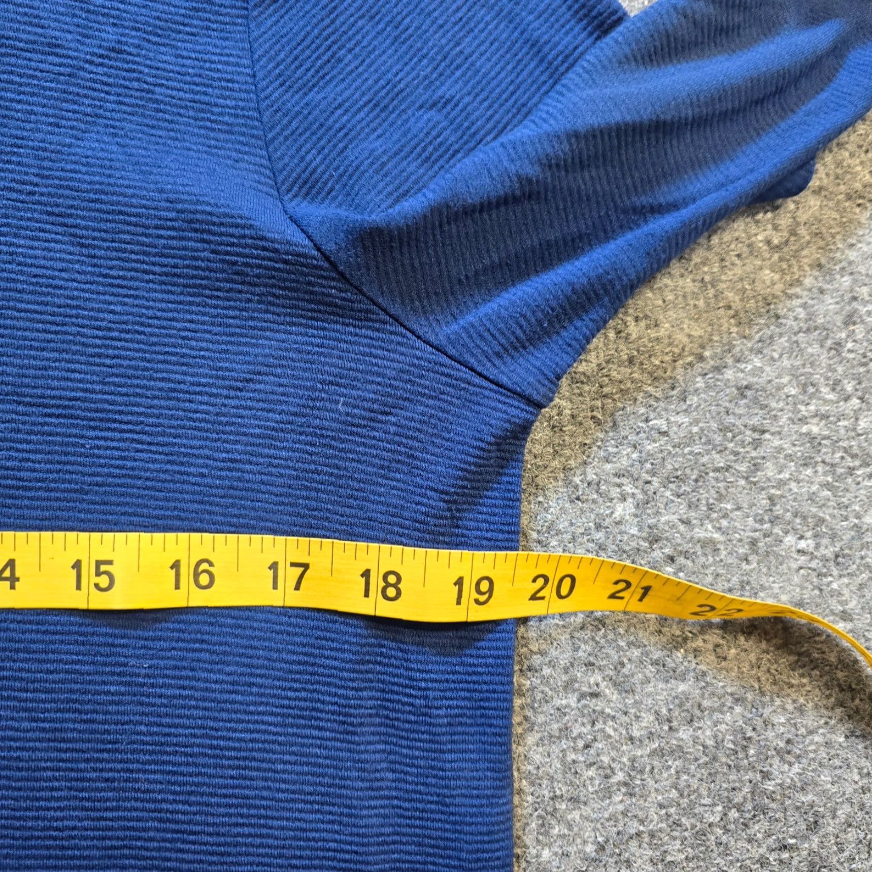 J. Jill J Jill Dress Womens Blue Cowl Neck Ribbed Stretch Shirt? Size M / US 6-8 / IT 42-44 - 5 Thumbnail