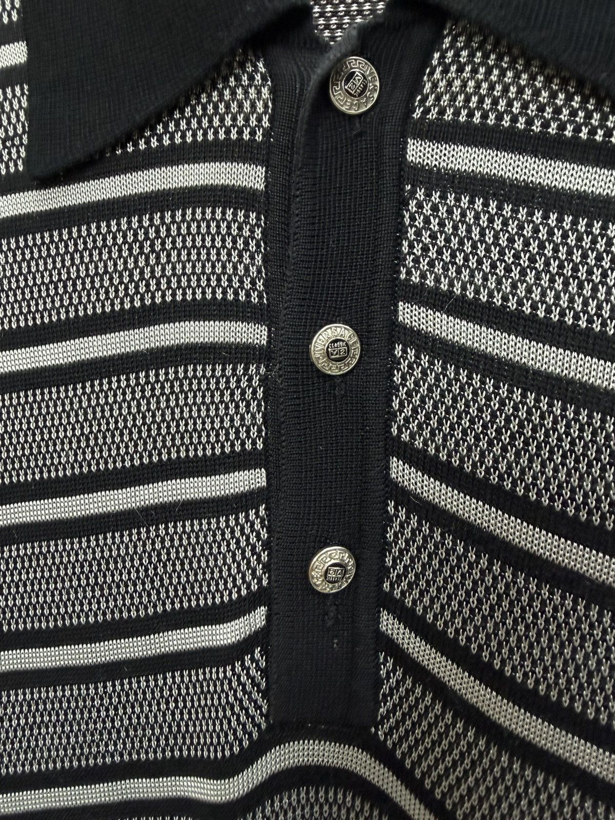 Versace Vintage Versace Classic V2 Knit Polo Shirt Size M Size US M / EU 48-50 / 2 - 4 Thumbnail