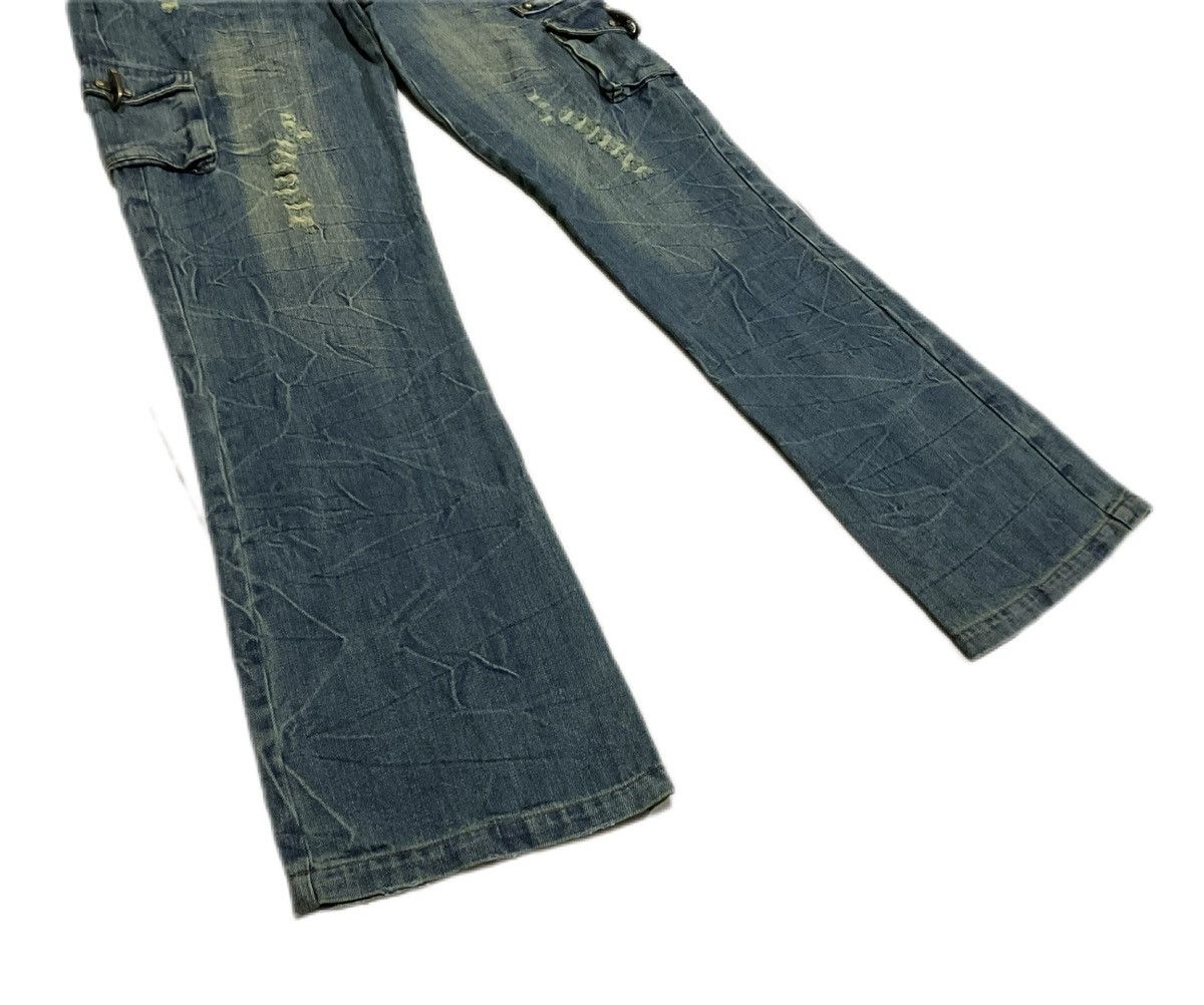 If Six Was Nine × In The Attic × Le Grande Bleu (L.G.B.) 🔥Sick Y2K In The Attic Homme Flared Denim Cargo Rivet Size US 30 / EU 46 - 4 Thumbnail