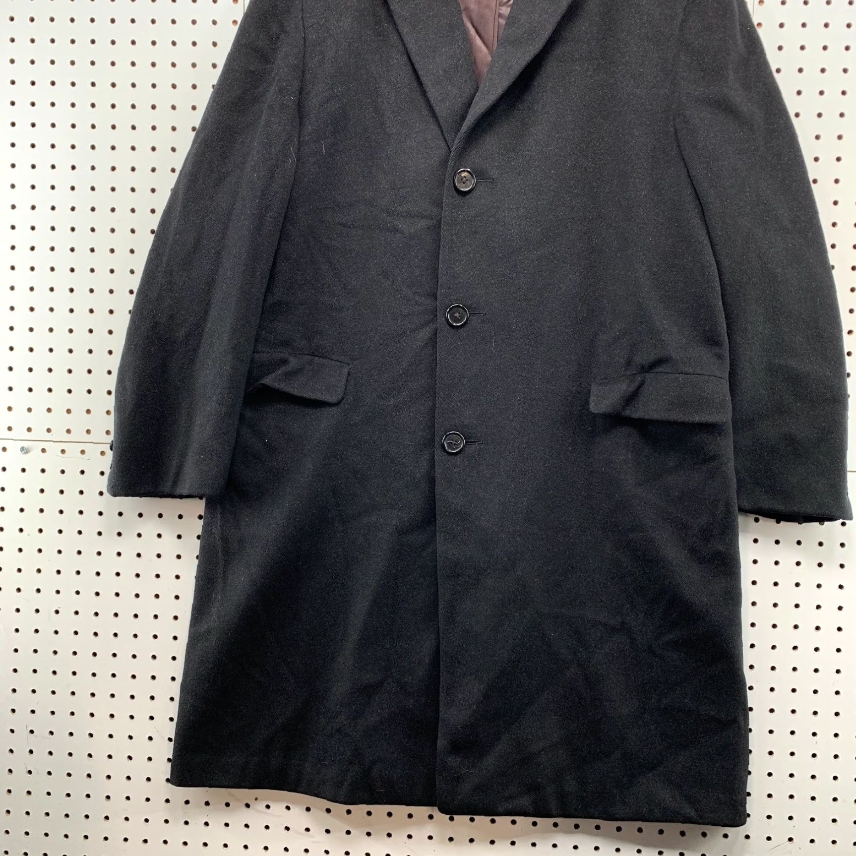 Vintage VINTAGE Hickey Freeman 100% Wool Overcoat Mens 42 Black 60s 70s Wool Union USA Coat Size US XS / EU 42 / 0 - 3 Thumbnail