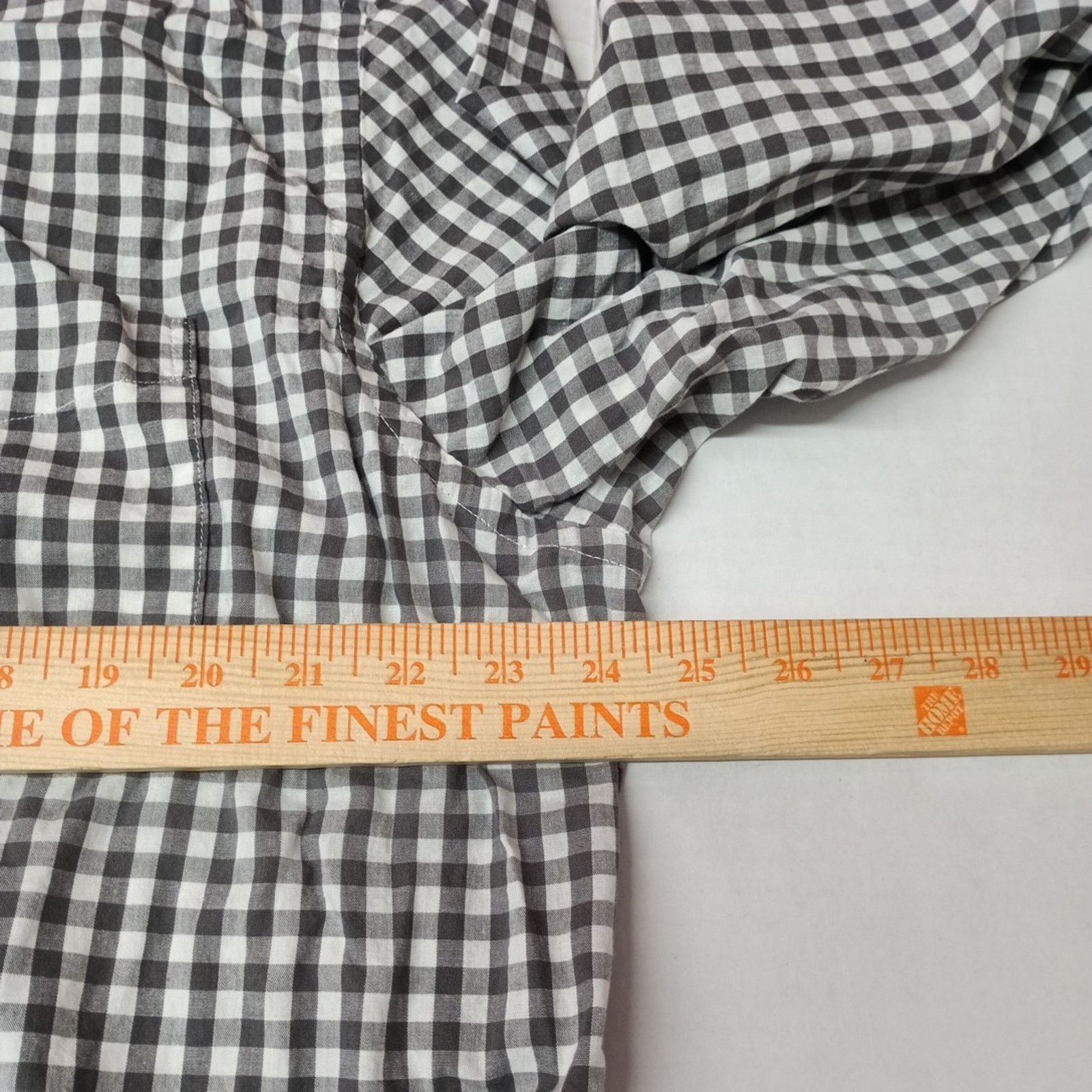 Old Navy Old Navy Regular Fit Men's 2XLT Gray White Checkered Shirt Size US XXL / EU 58 / 5 - 5 Thumbnail