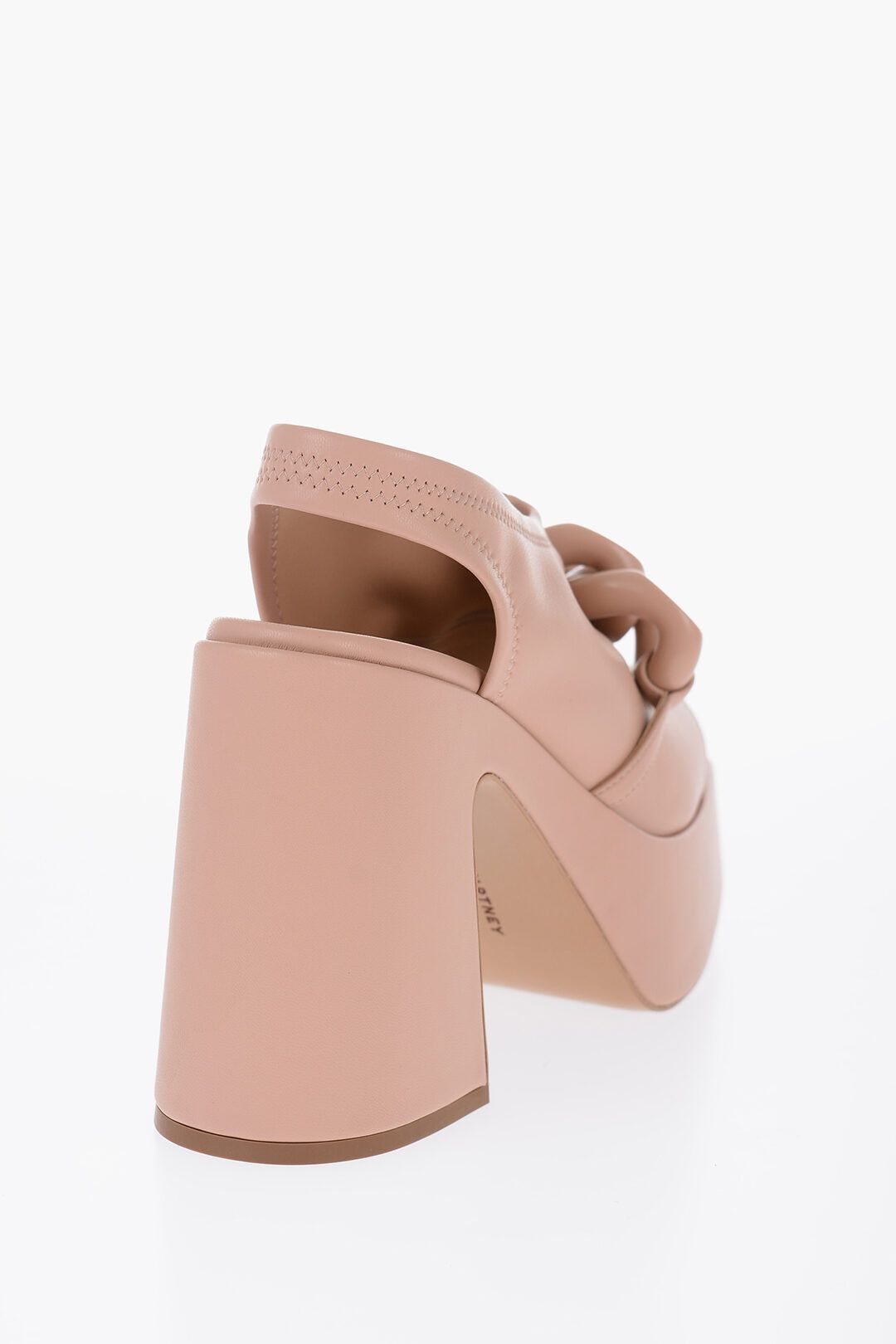 Stella McCartney og1mm0824 Leather Open Toe Mules With Chain in Pink Size US 9 / IT 39 - 3 Thumbnail