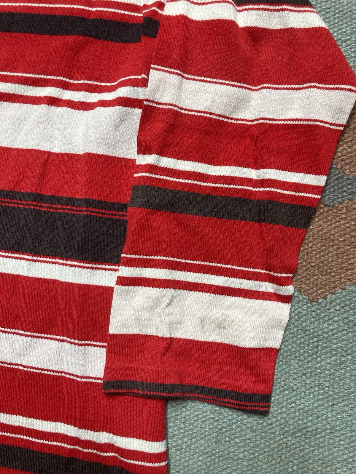 Vintage 50s striped t shirt boat neck collar cotton boys 18 adult S Size S / US 4 / IT 40 - 10 Thumbnail