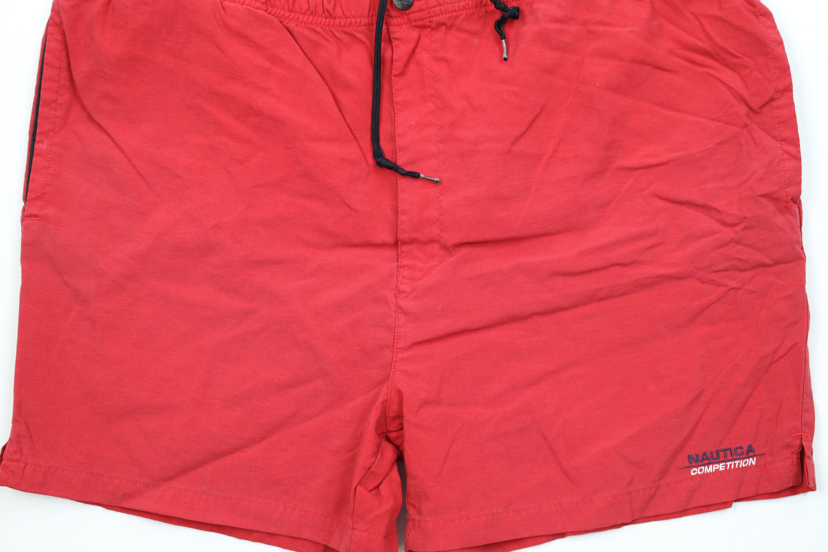 Nautica Vintage 90s Nautica Competition Above Knee Shorts Red Size US 36 / EU 52 - 3 Thumbnail