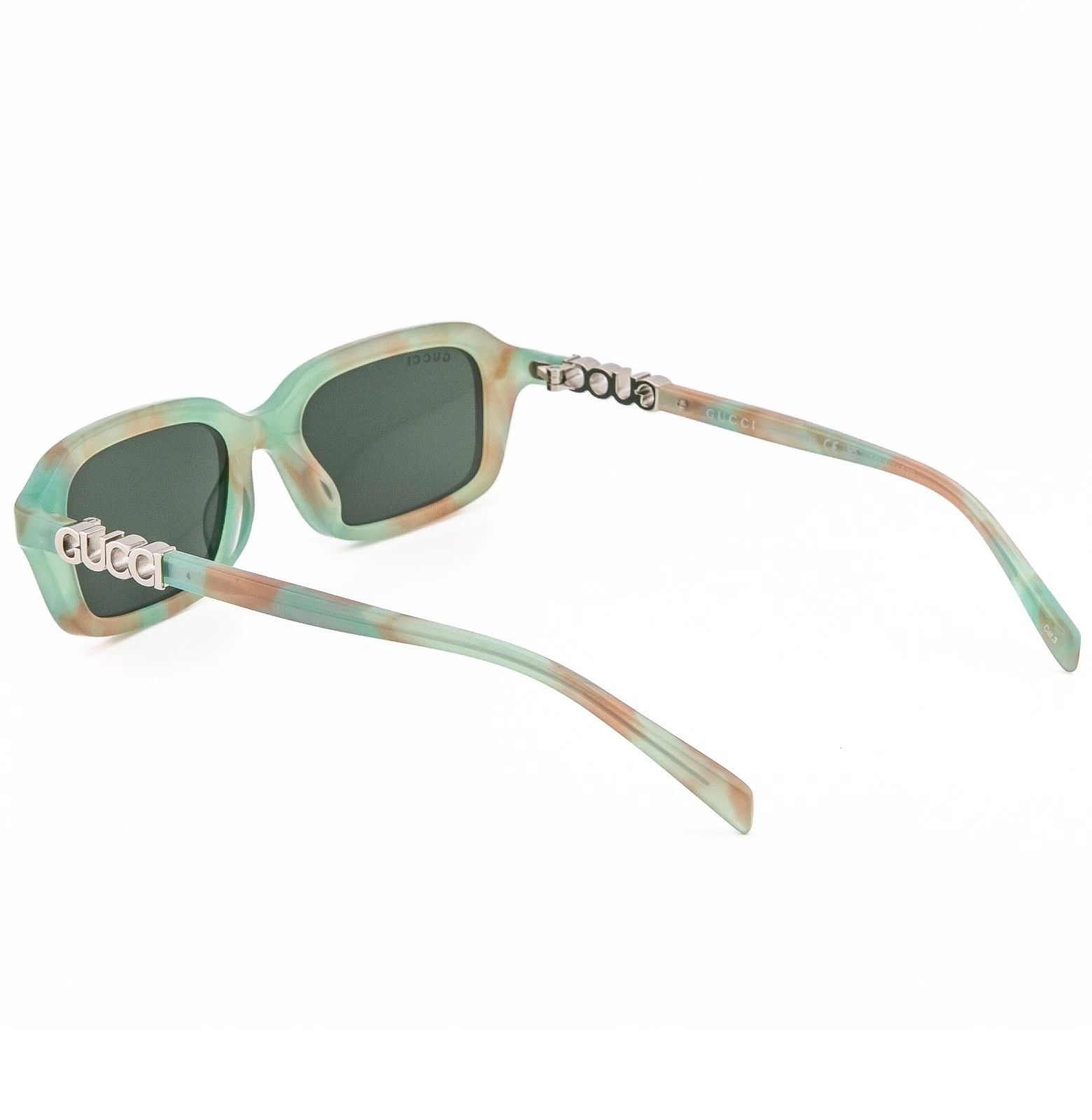 Gucci GUCCI 2152 Gg2152S Green Havana Narrow Unisex Sunglasses 005 Size ONE SIZE - 2 Thumbnail