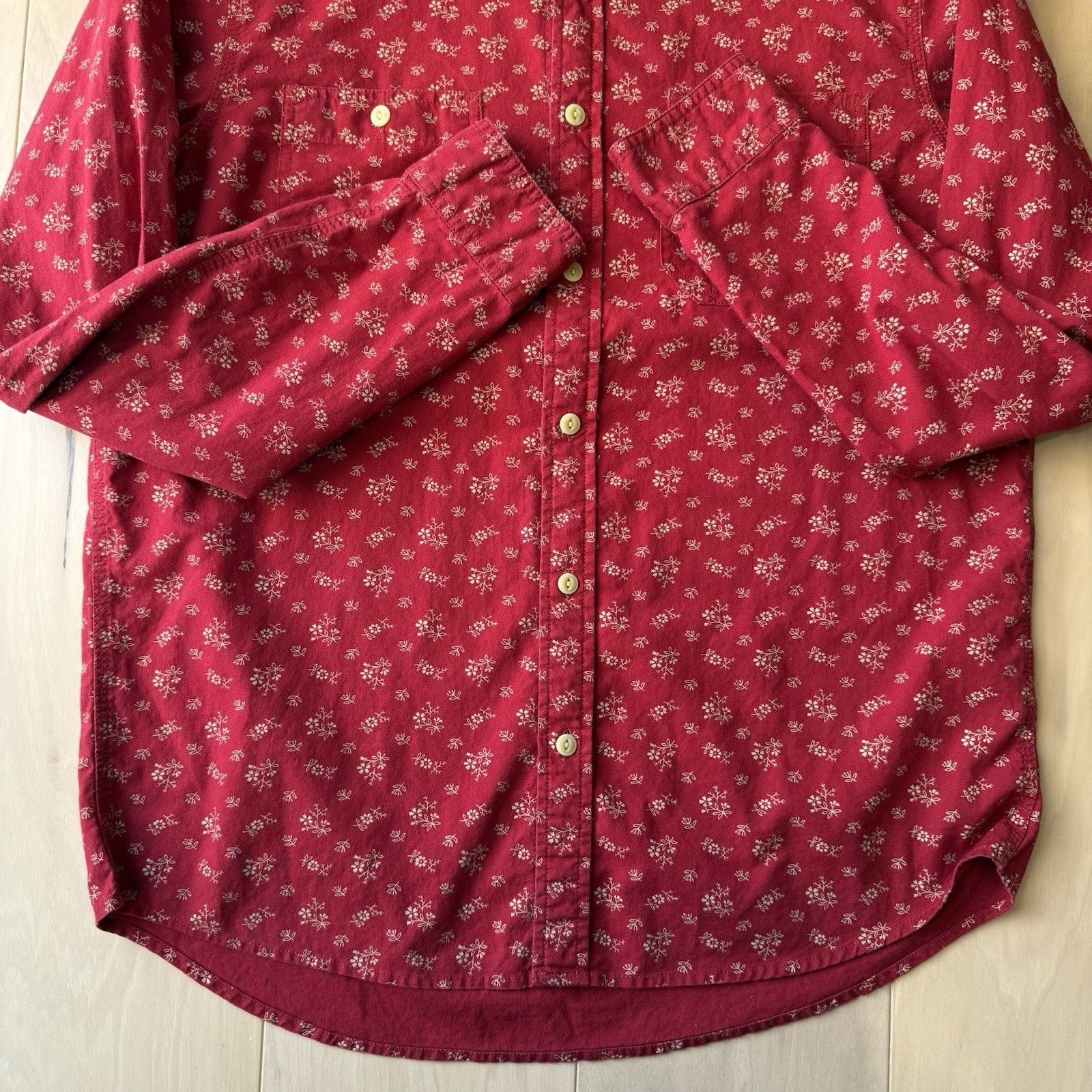 Polo Ralph Lauren Vintage Denim Supply Ralph Lauren Shirt L Red Floral Size US L / EU 52-54 / 3 - 5 Thumbnail