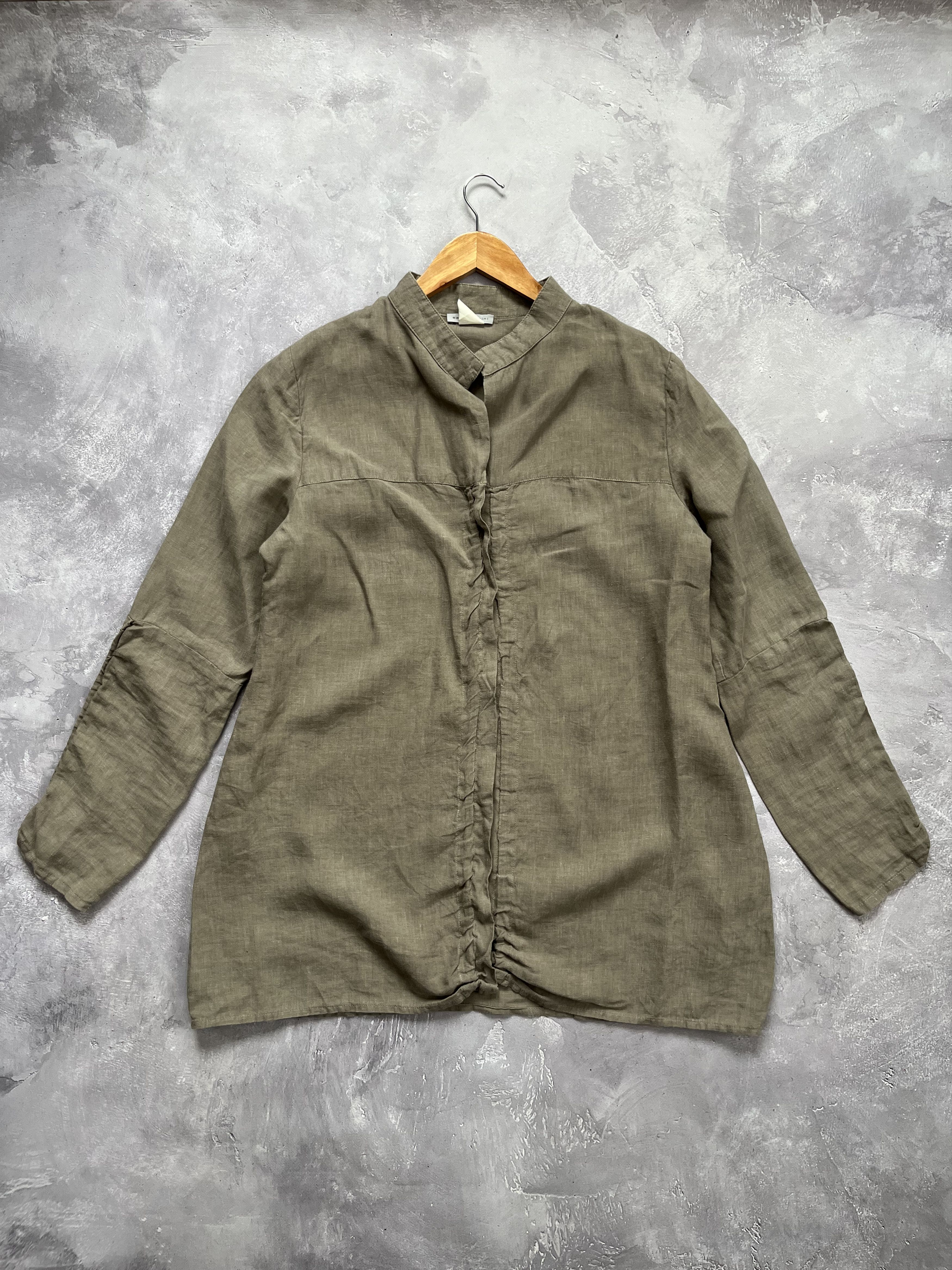 Sarah Pacini SARAH PACINI Linen Long Sleeve Italy Jacket Shirt Size 2 Size M / US 6-8 / IT 42-44 - 1 Thumbnail